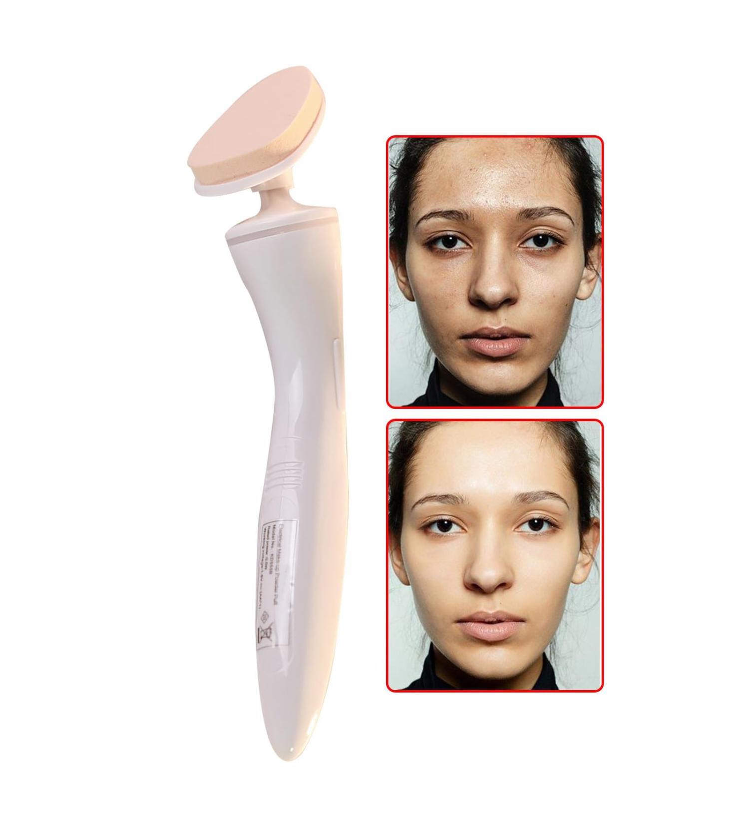 Vibrate Foundation Brush | 360 Degree Rotating Electric Blending Brush for Makeup - Foundation Makeup Brush for Perfect Blending Contouring Makeup Brush Electric Powder Puff (Battery Model) - Buy Online on GoSupps.com