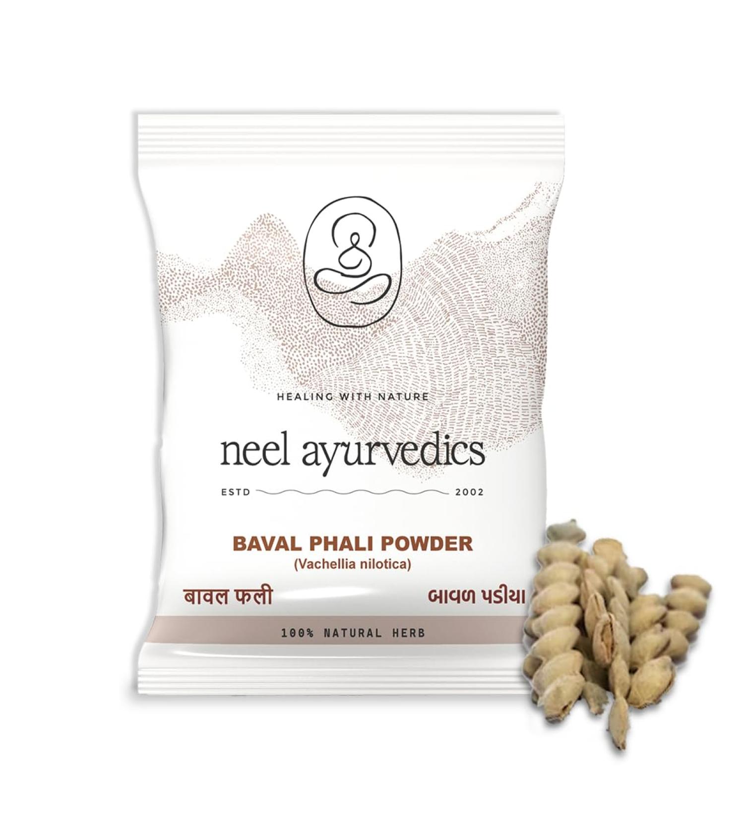  Neel Ayurvedics Neel Ayurvedics Babool Phali | Baval Phali | Kikar Phali Powder - 300 GM - Buy Online on GoSupps.com