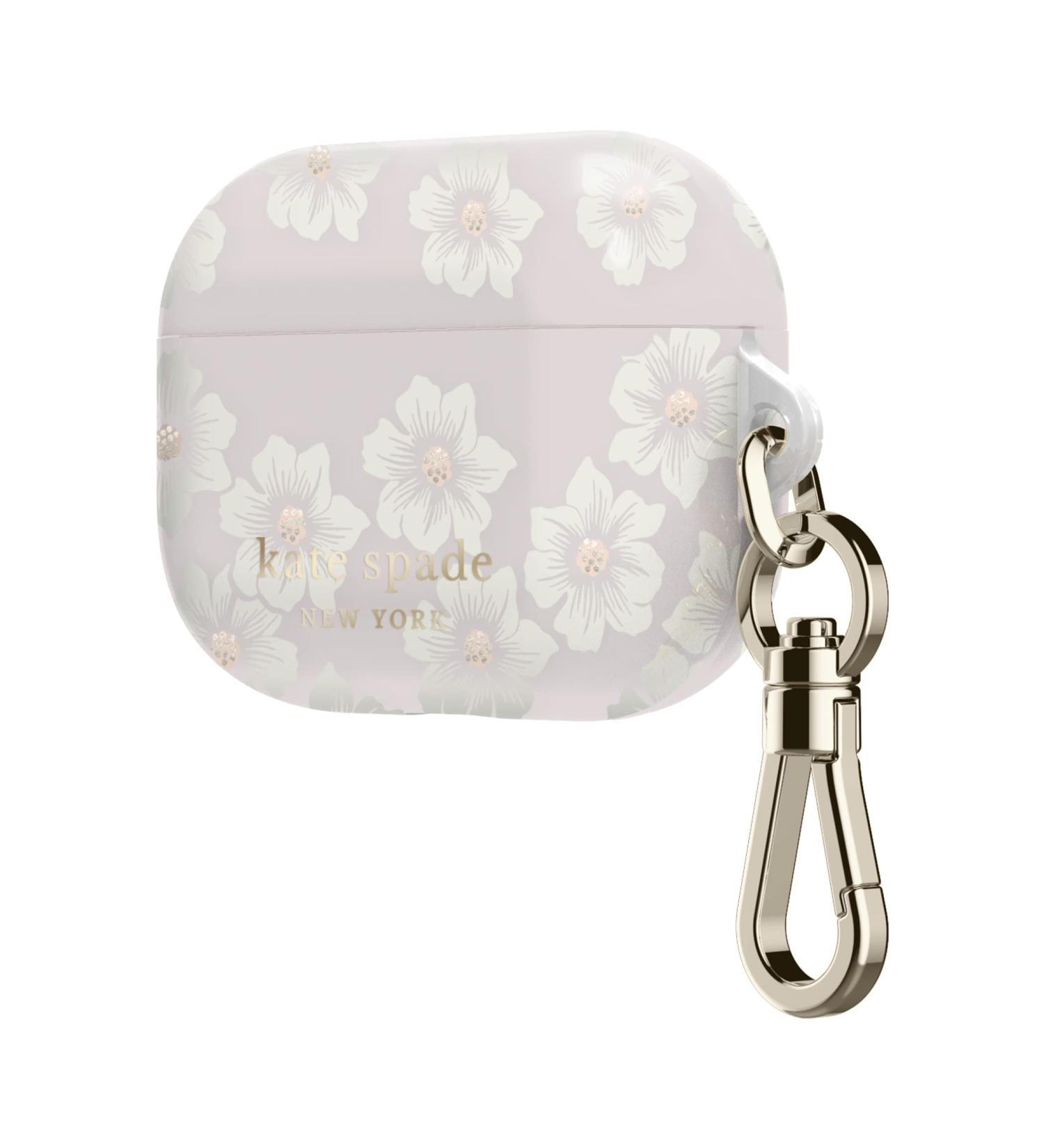 Kate Spade New York Airpods Pro Case - Hollyhock Floral Clear with Gold Logo | Premium Hardware | KSAP-002-HHCCS - Buy Online on GoSupps.com