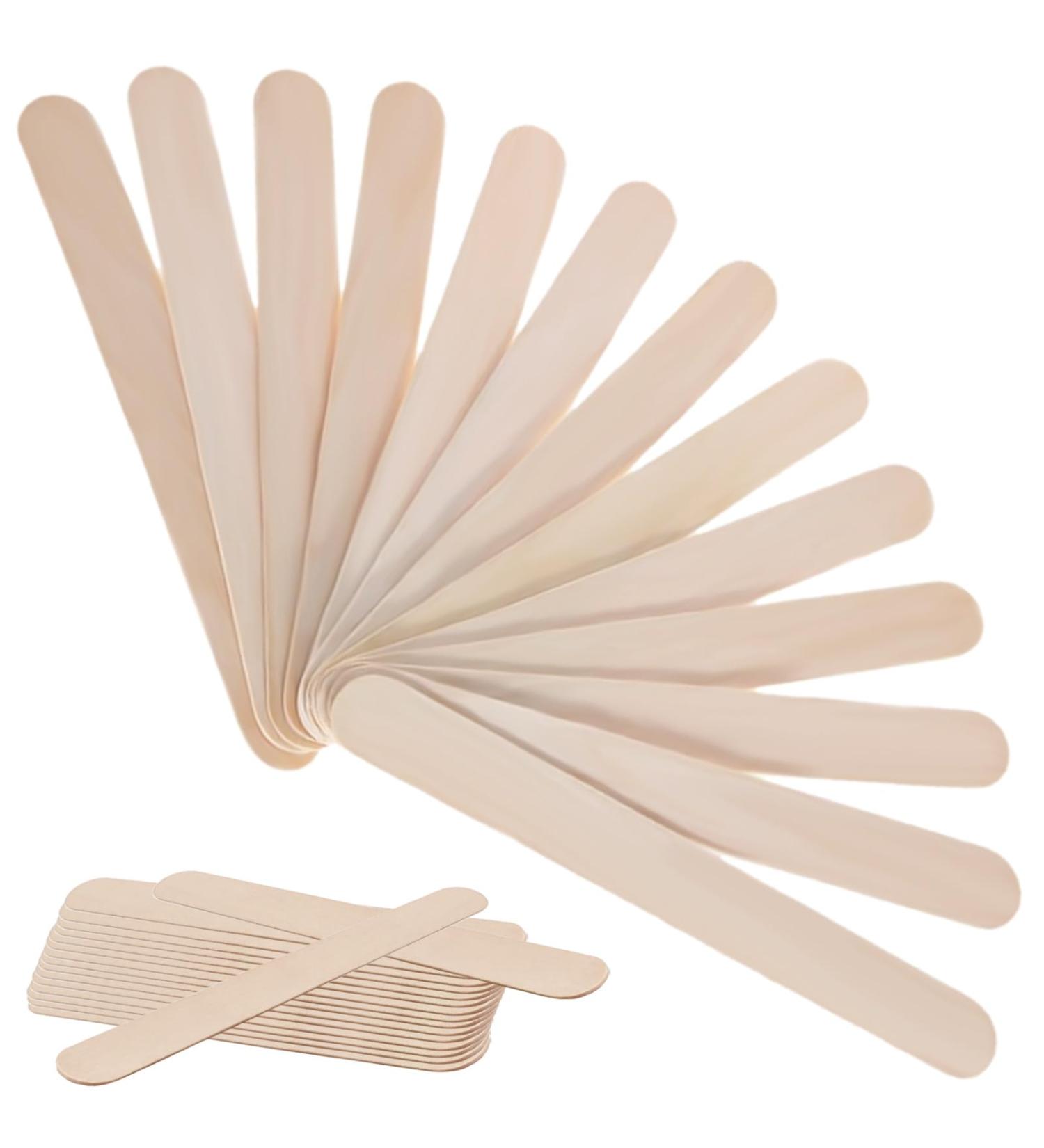 60PCS Wooden Wax Sticks - Disposable Spatulas for Body & Facial Hair Removal - Buy Online on GoSupps.com
