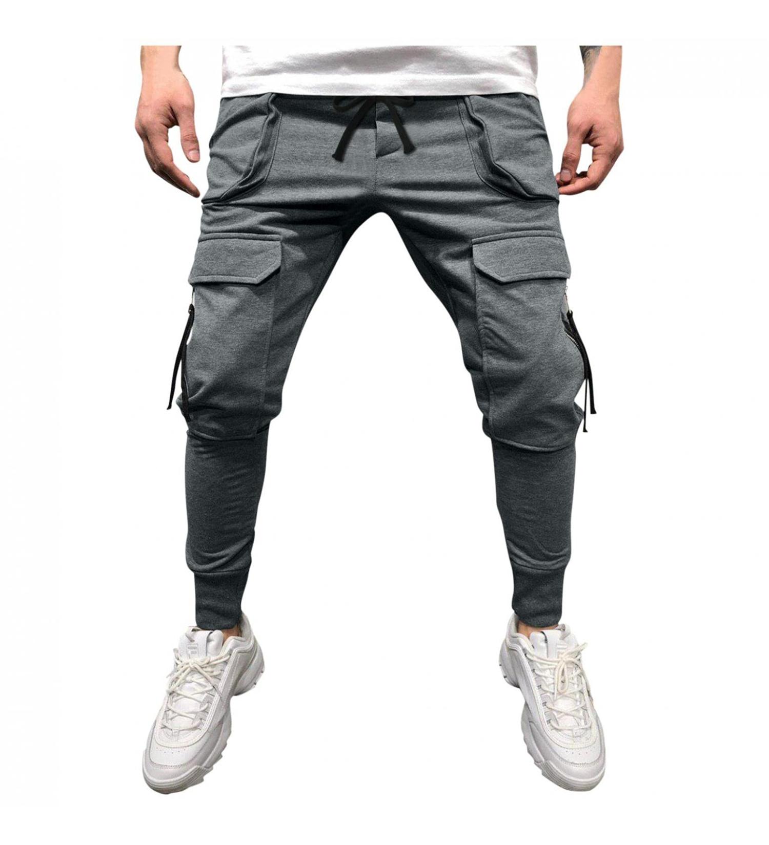 Ronony Men's Sweatpants - Chino Jogging & Cargo Pants | XXL Gray | Perfect for Sports & Leisure - International Shipping Available - Buy Online on GoSupps.com