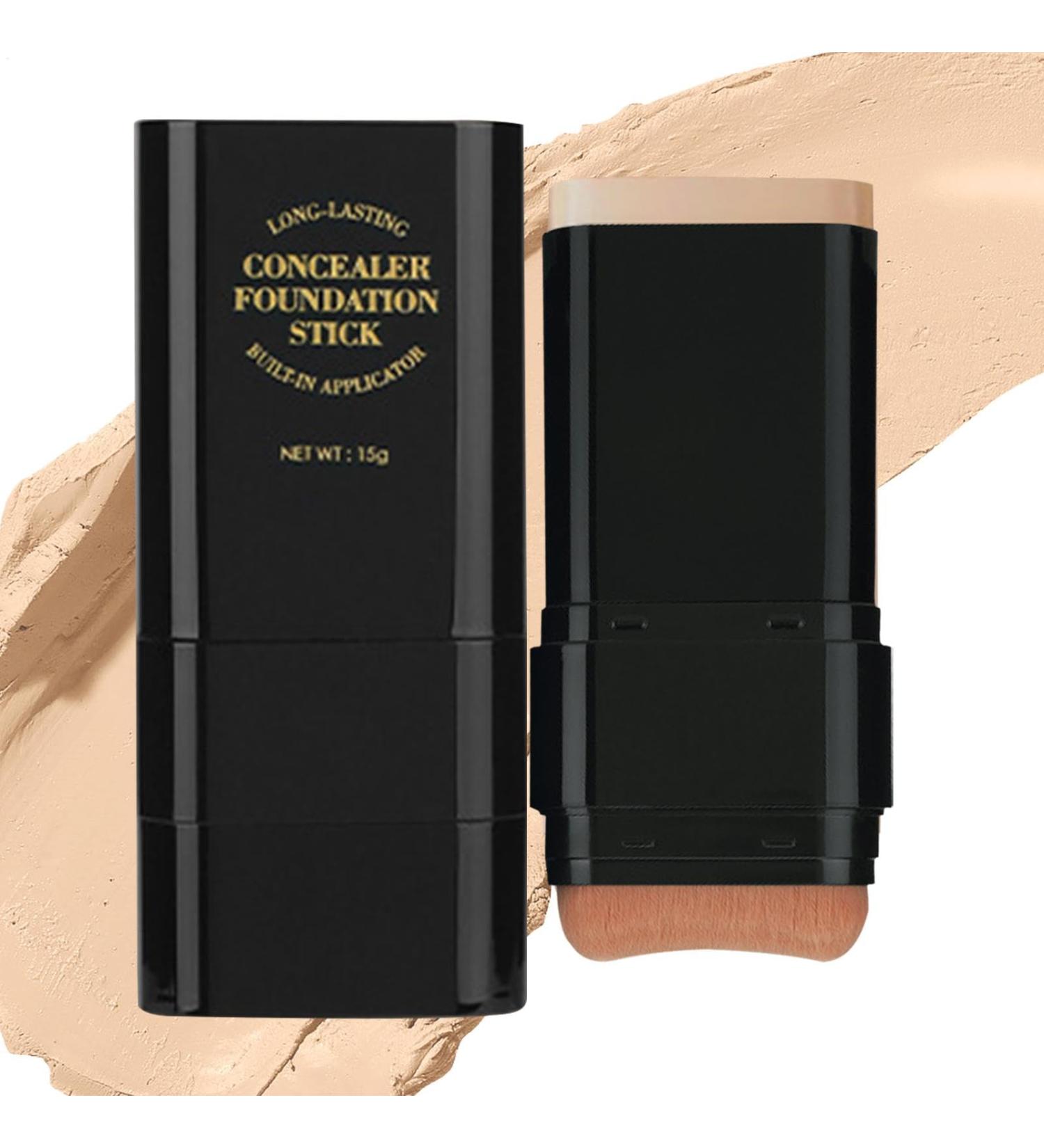 Full Coverage Stick Foundation Full Coverage Stick Foundation - Dual-Headed Skin Foundation 15G - Long-Lasting Face Concealer Cream for Girls Face - Buy Online on GoSupps.com