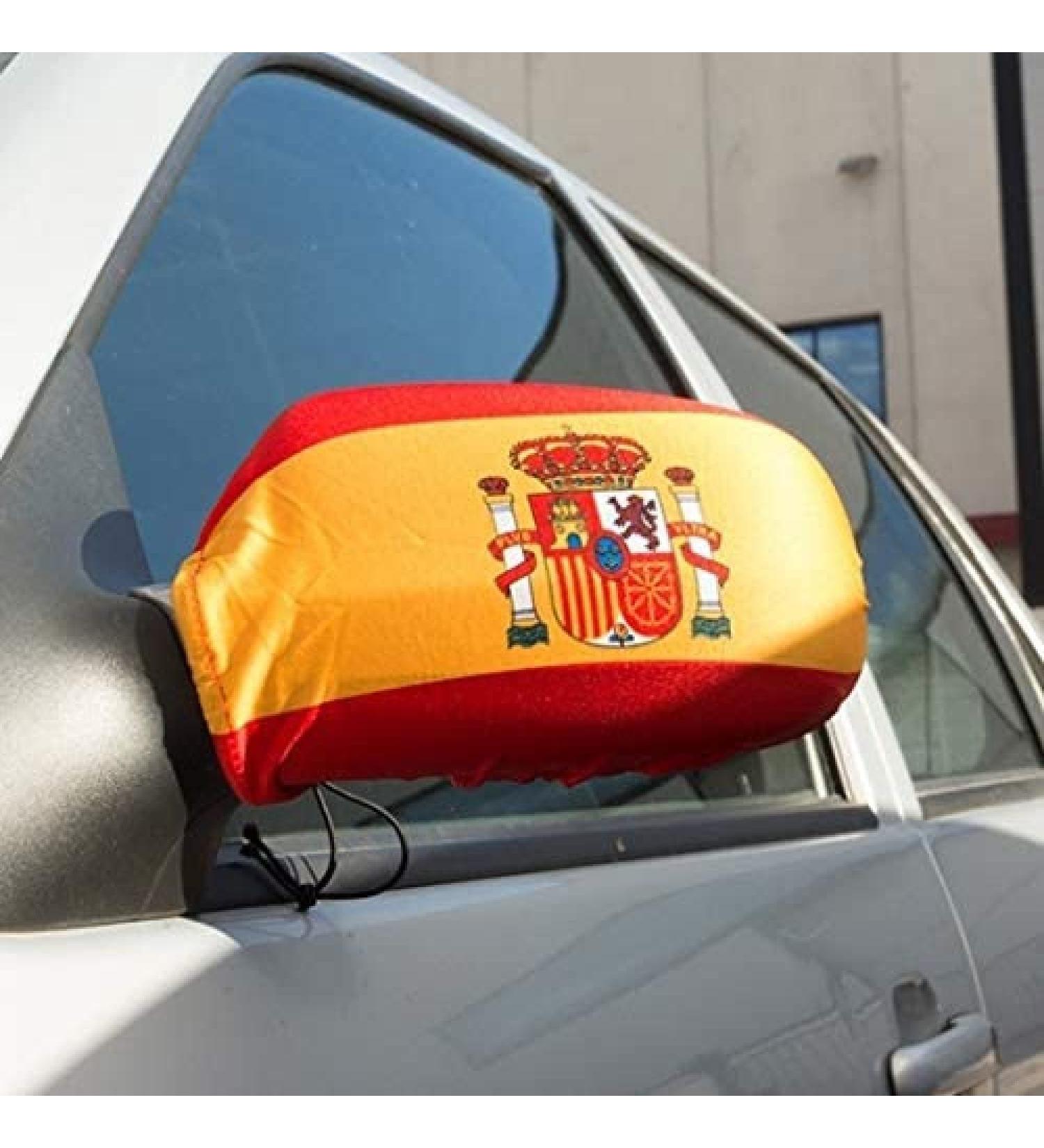 AZ FLAG EXTERIOR MIRROR Flag Spain 2 pieces - SPANISH Car Mirror Flag - Mirror Car Cover special car