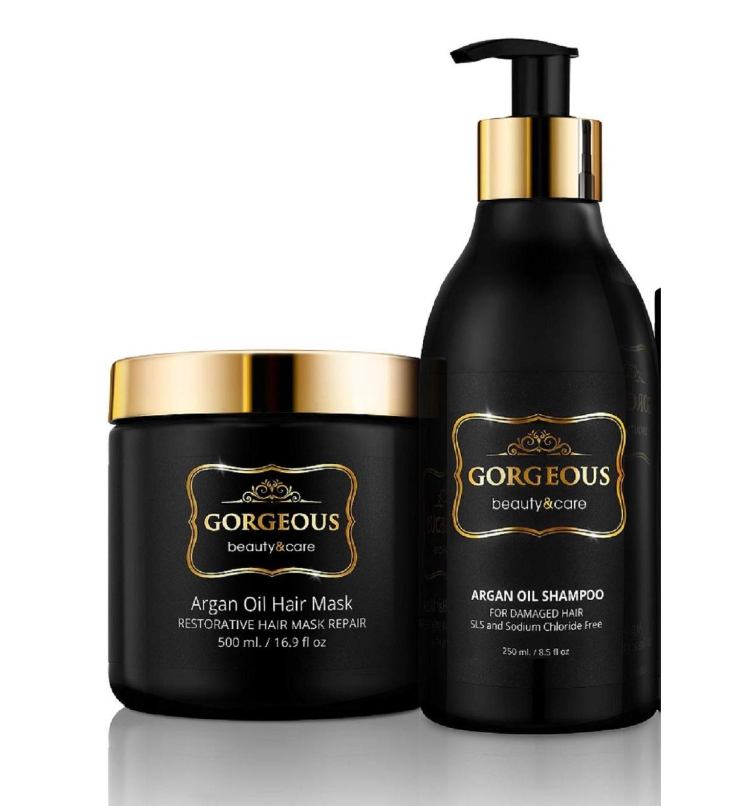 Moroccan Argan Oil Shampoo and Conditioner SLS Sulfate Set - Best for Damaged - Buy Online on GoSupps.com