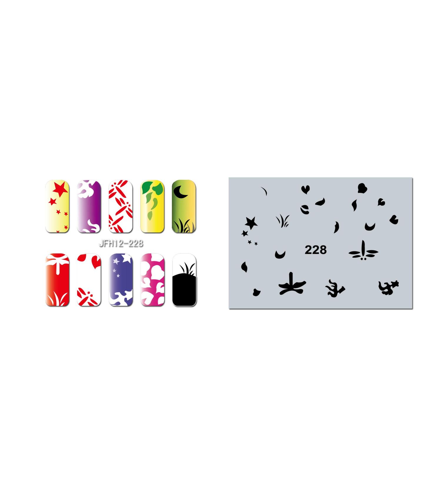 Fingernail stencil (airbrush nail art) Fengda JFH12-228