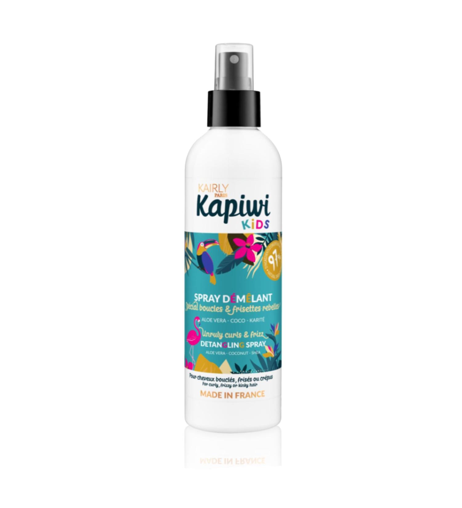 KAIRLY - Spray D m lant KAPIWI Kids - Cheveux Boucl s & Fris s - D m le Hydrate & Redonne clat - 250ml - 97% Naturel - Aloe Vera Coco & Karit  - Buy Online on GoSupps.com