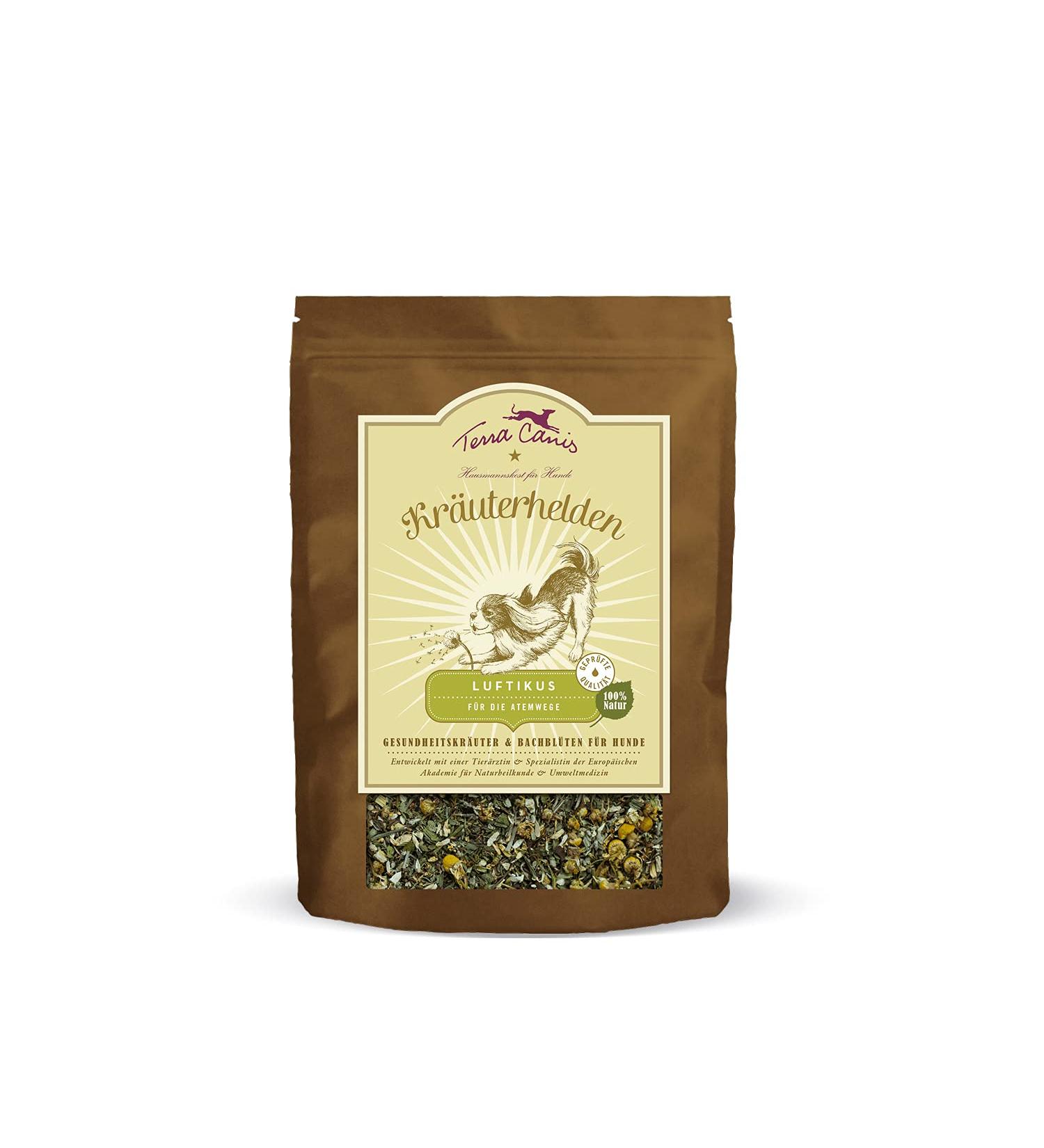 Terra Canis Luftikus - Herbal Dietary Supplement for Dogs | 100g Respiratory Support with Health Herbs & Bach Flowers - Buy Online on GoSupps.com