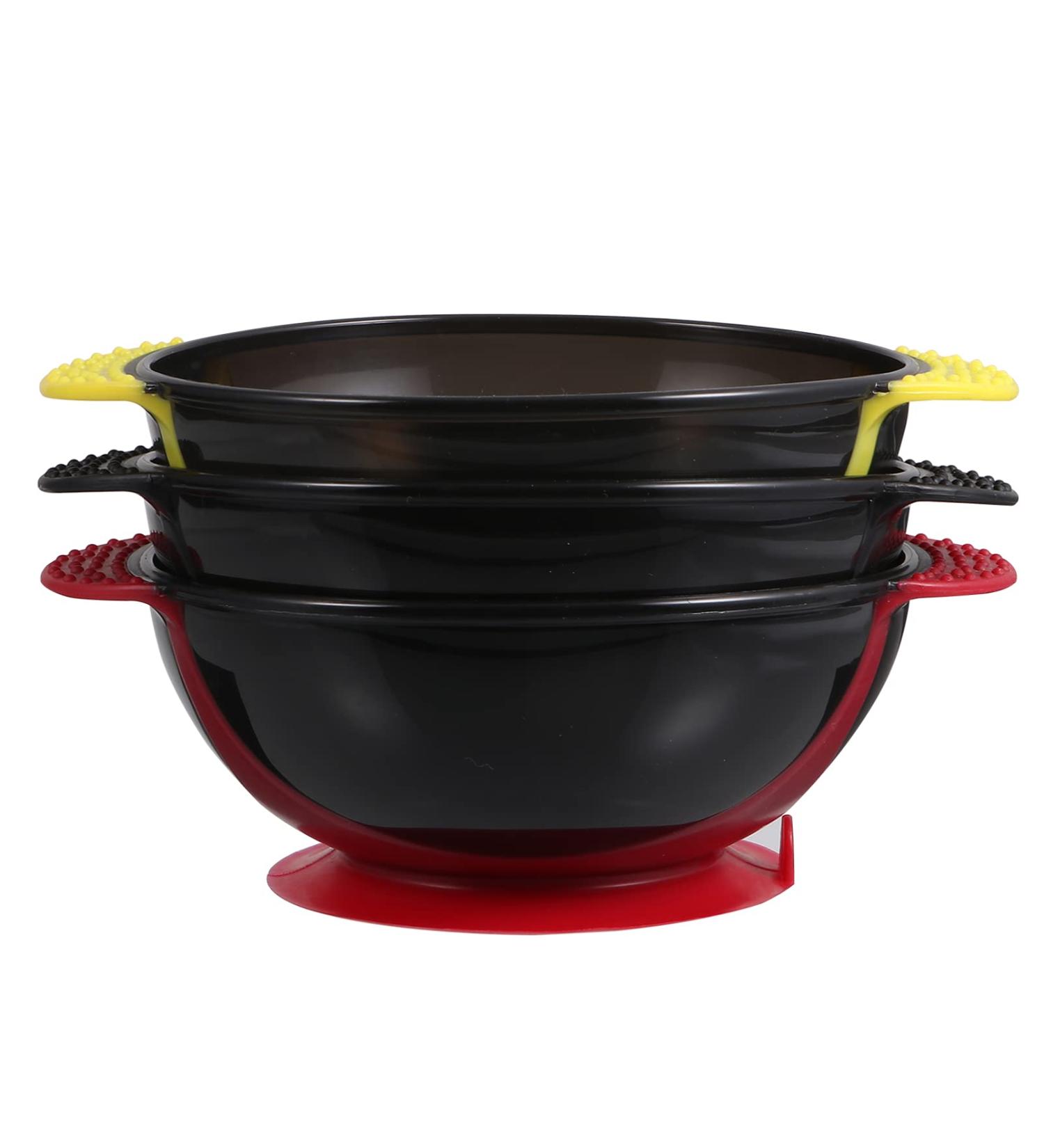 Uonlytech 3pcs Hair Dye Bowl Set | Silicone Mixing Bowls for Salon | Baked Oil Hair Color Tool - Buy Online on GoSupps.com