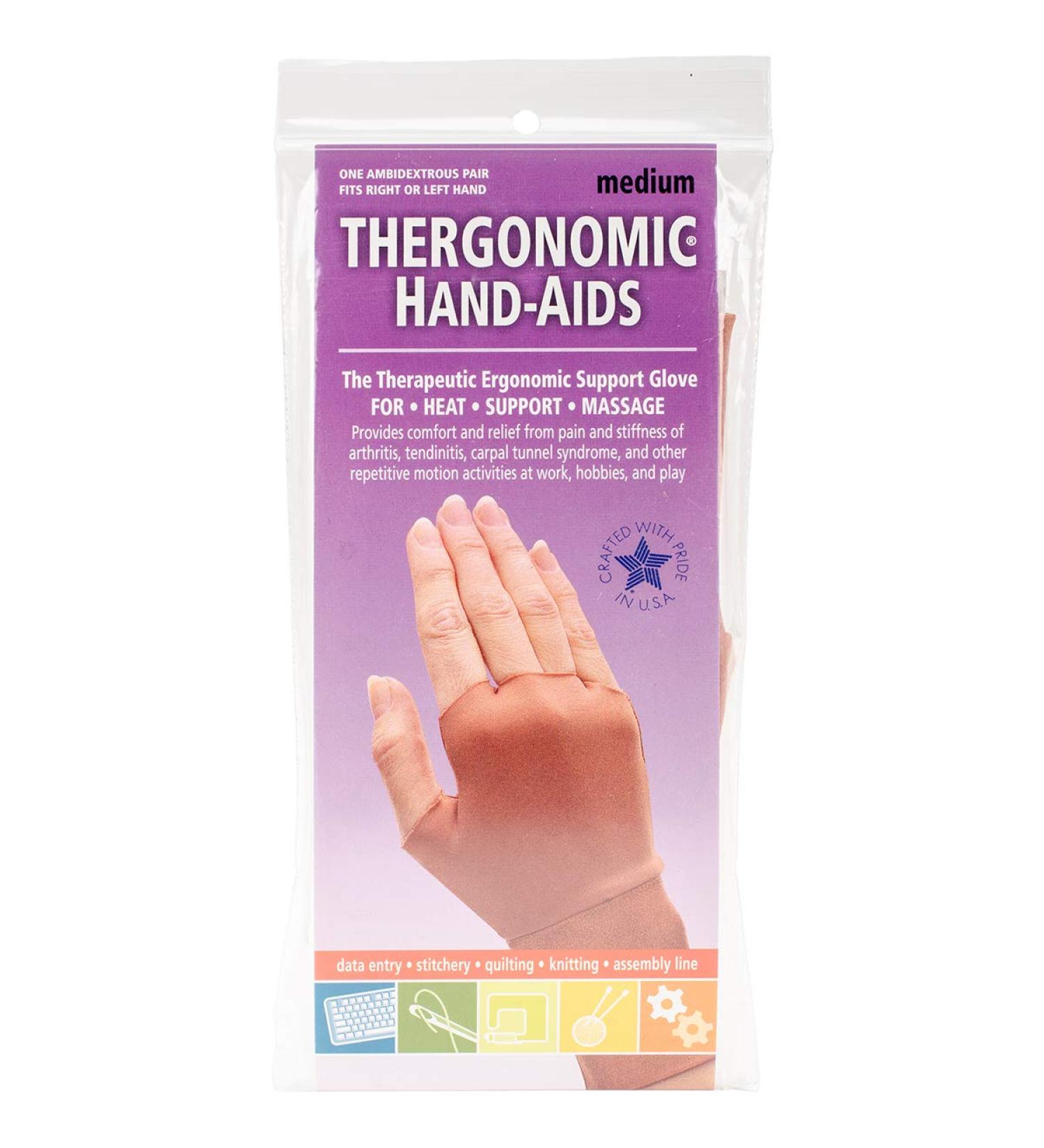 Frank A. Edmunds Hand-Aids Support Gloves Medium HA-3 (HA-1003) - Comfortable and Durable Hand Support for Crafting and Sewing - Buy Online on GoSupps.com