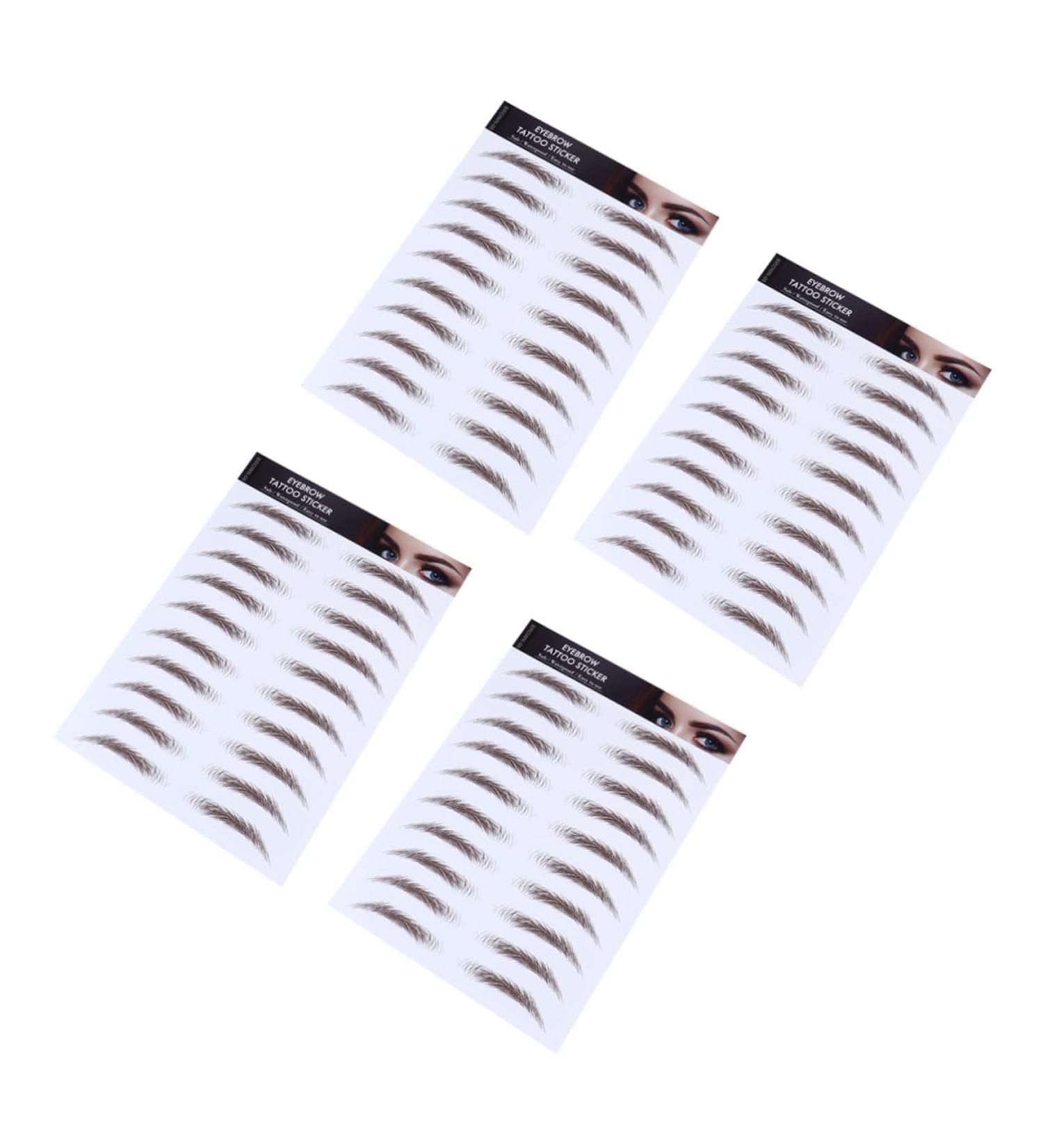 VINTORKY Fake Eyebrow Stickers 4pcs Sticker Waterproof False Men Tools Transfers Shaping Transfer for Eyebrows Imitation Fake - Buy Online on GoSupps.com
