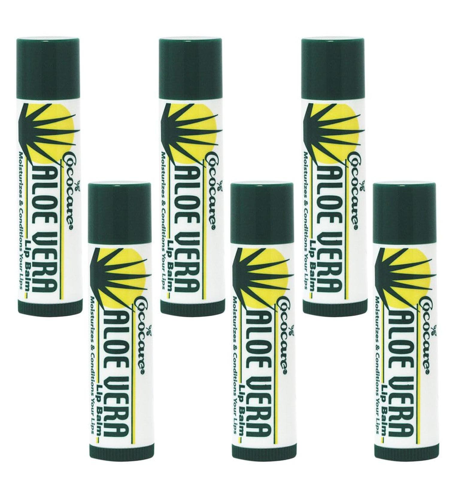 Cococare Aloe Vera Lip Balm 0.15 Oz - Soothing Relief for Chapped Lips | Buy Online - Fast International Shipping - Buy Online on GoSupps.com