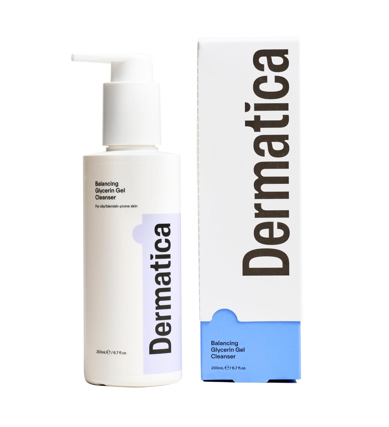 Dermatica Balancing Glycerin Gel Cleanser - Remove Makeup Control Oil & Clarify Pores (200ml) | International Shipping Available - Buy Online on GoSupps.com