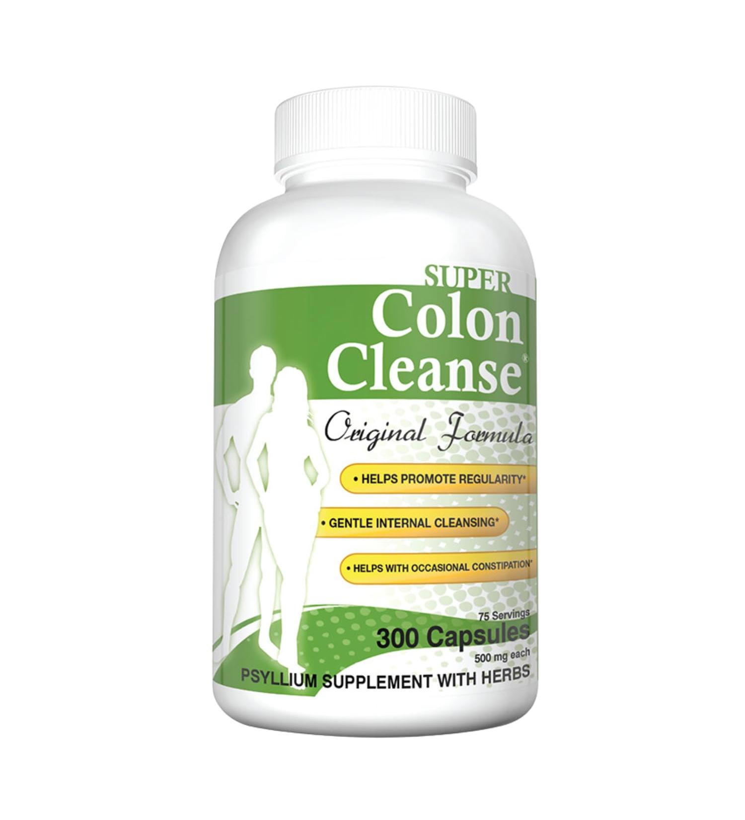 Health Plus Super Colon Cleanse - 300 Capsules for Digestive Support & Constipation Relief | Psyllium Husk & Senna Leaf - 6 Cleanses - Buy Internationally - Buy Online on GoSupps.com