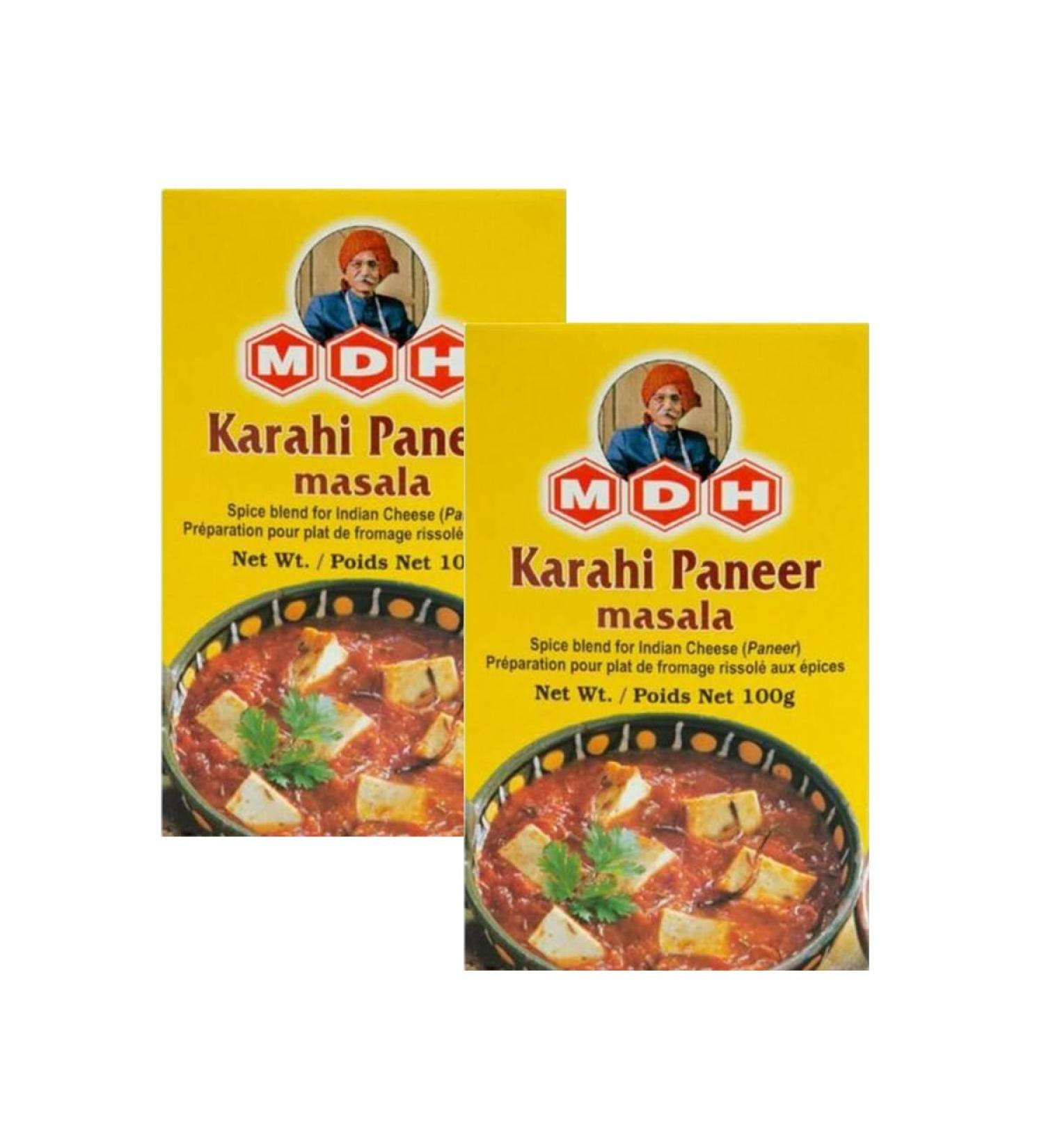 MDH Various Seasoning Masala Powder - A Mixture of Spices Adds Taste - Aromatic & Enhances the flavor of the meal -Simplifies & Speeds Up The Cooking Process (Karahi Paneer Masala (100g) Pack of 2)