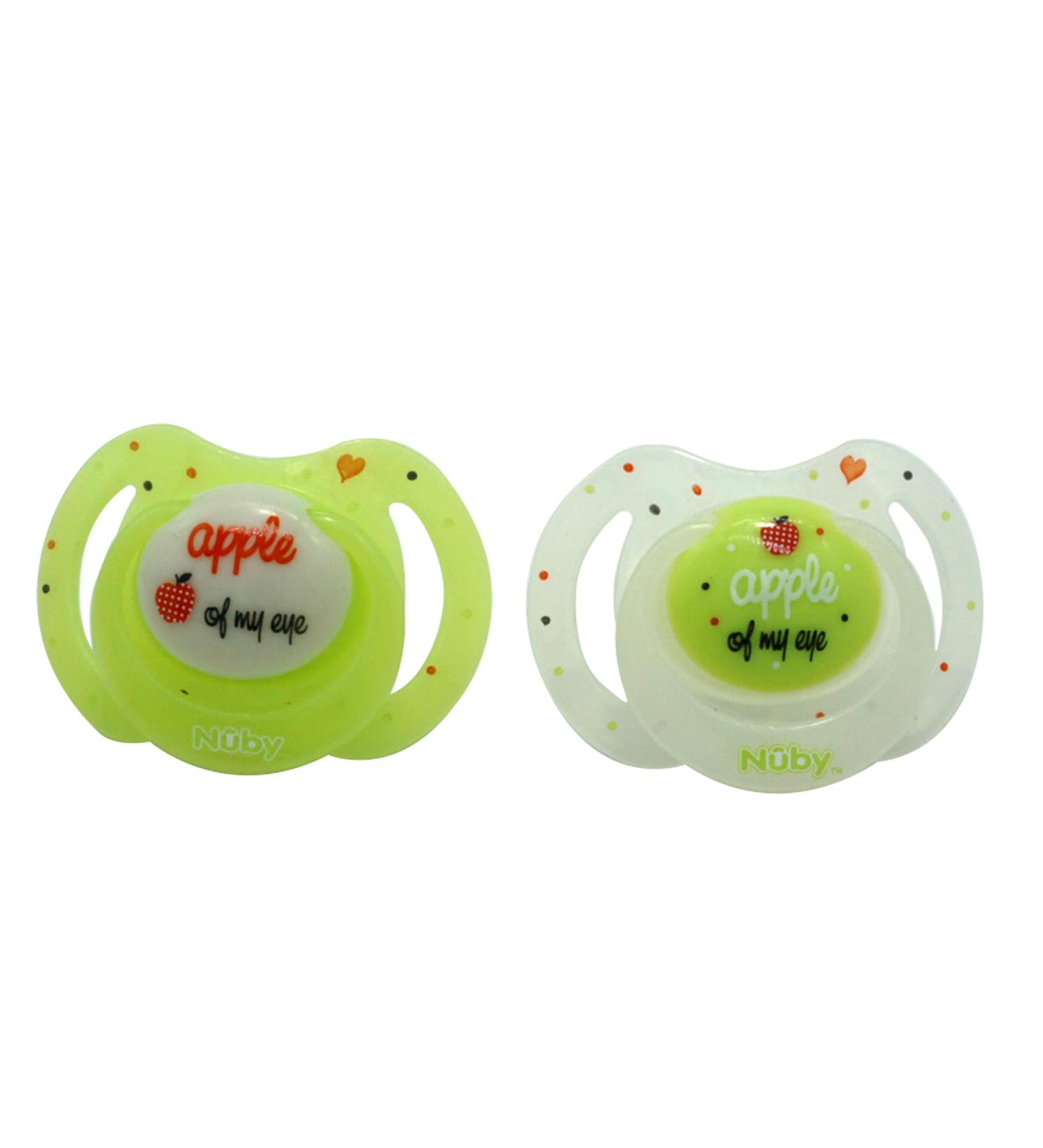 Little Moments Glow in the Dark Silicone Oval Bow Tie Pacifier for Newborns (0-6 Months) - 2 Pack | Safe Soft & Stylish - Buy Online on GoSupps.com