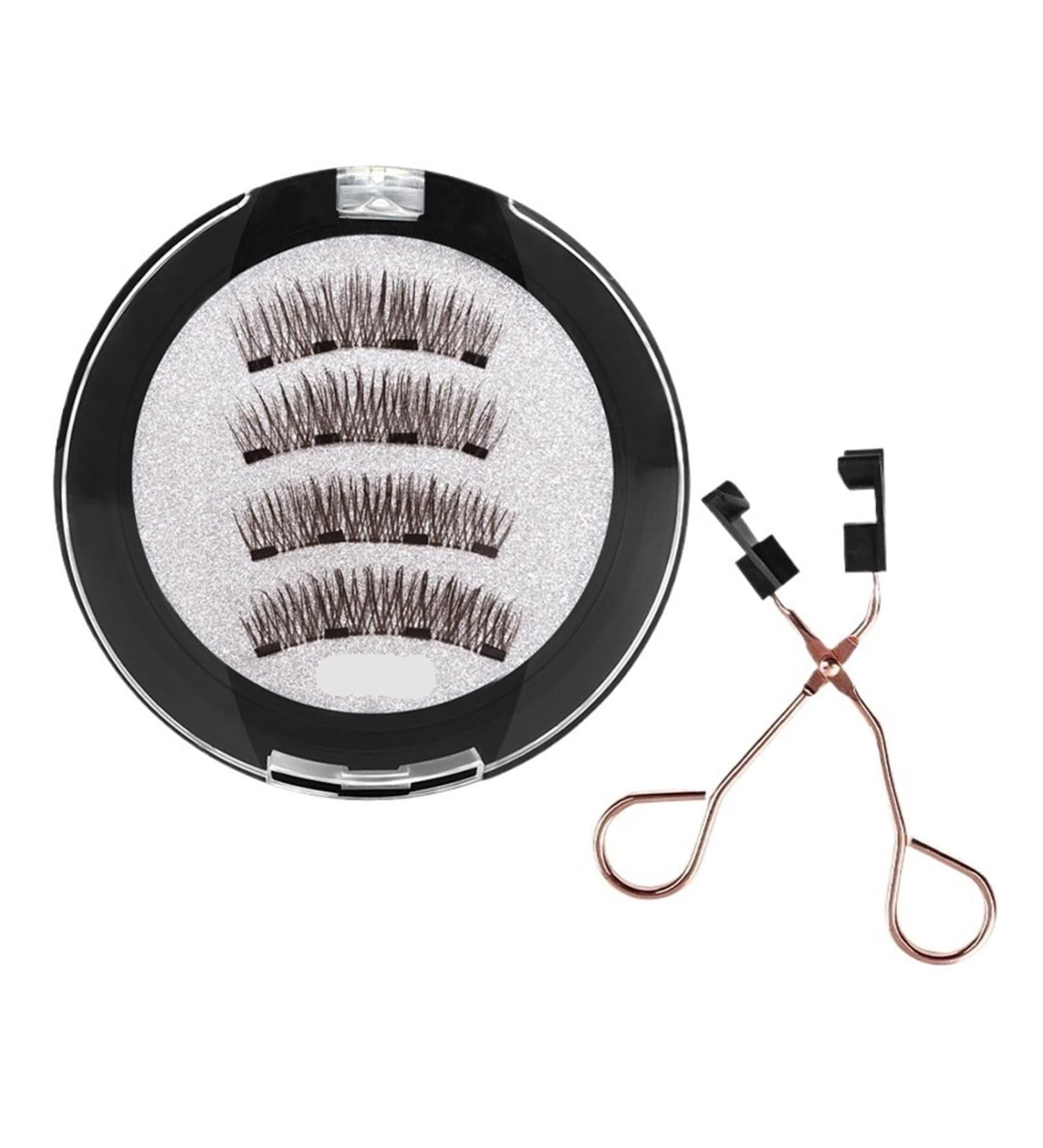 3PC 4 Magnetic Eyelashes Natural Eyelash Tape Without Glue Eyelashes Can Be Reused Best False Eyelashes (Size : 24P-4Black) - Buy Online on GoSupps.com
