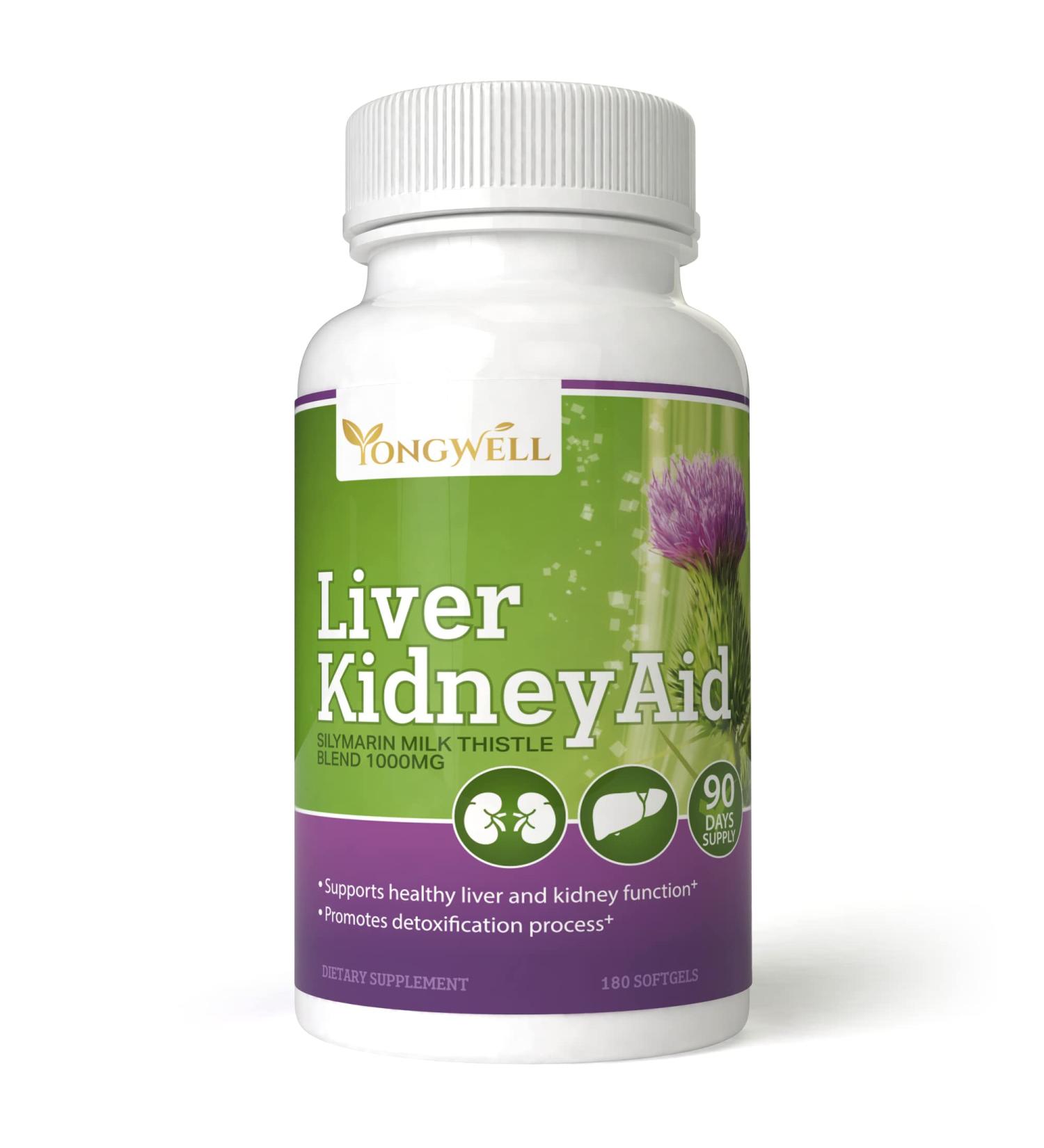 Liver Kidney Aid | Herbal Based Support for Liver & Kidney Health | 90 Days Supply (180 Softgels) - Buy Online on GoSupps.com