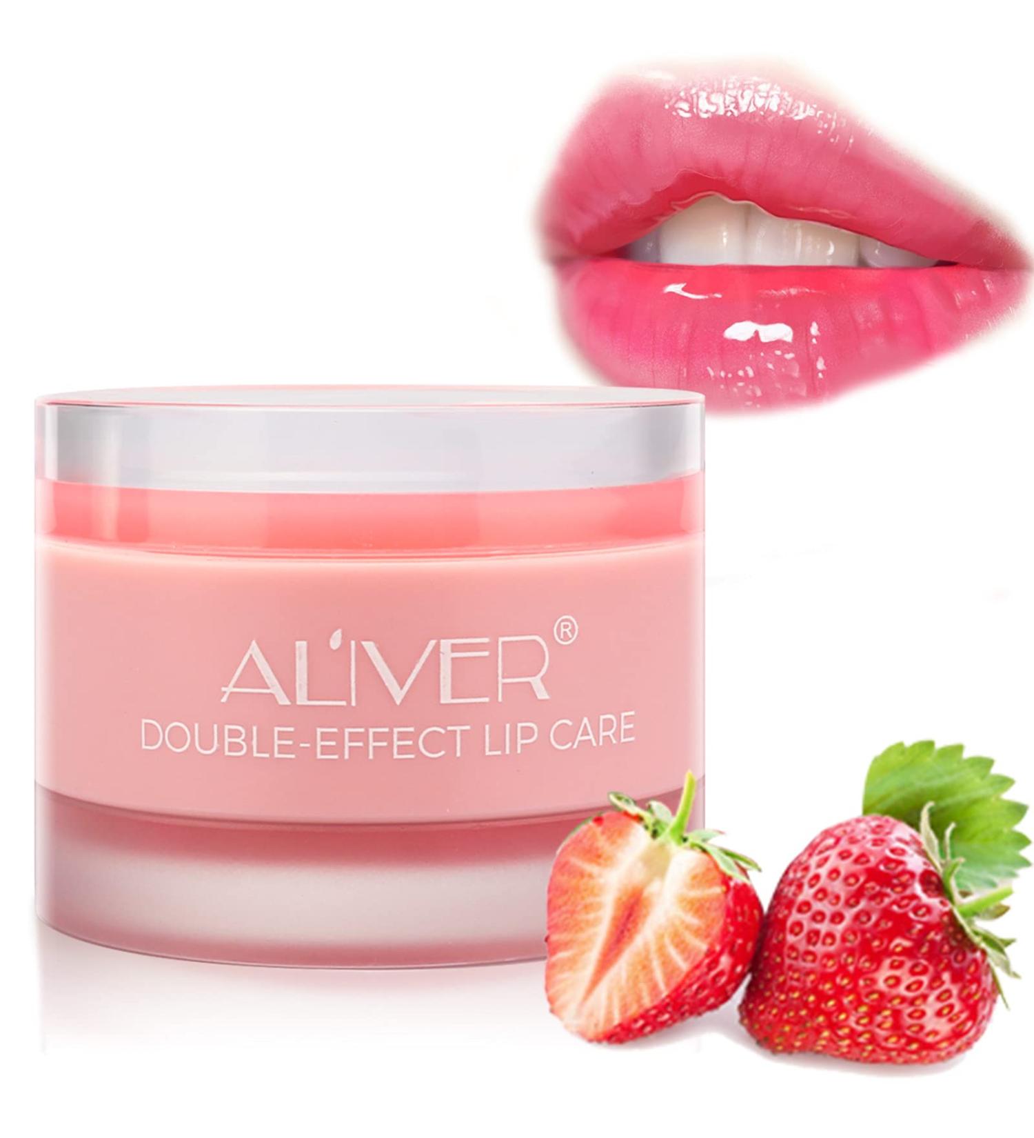 Strawberry Lip Scrub Treatment | Moisturizing Lip Mask for Chapped Lips | Restore, Plump & Exfoliate for Younger, Anti-Wrinkle & Anti-Aging Lips - Buy Online on GoSupps.com