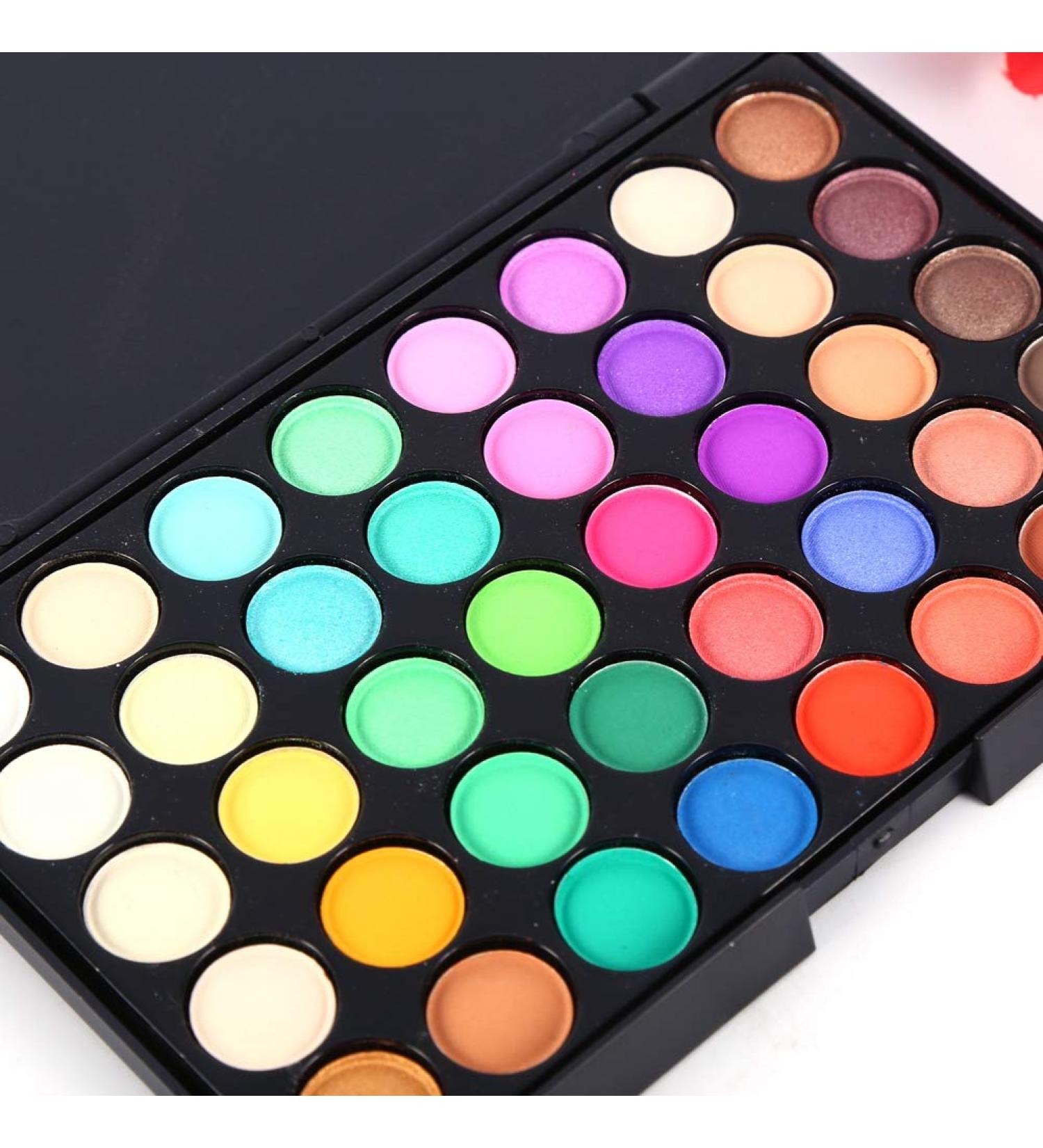 40 Color Pigmented Eyeshadow Palette - Waterproof Rainbow Matte Eye Shadow - International Shipping Available - Buy Online on GoSupps.com