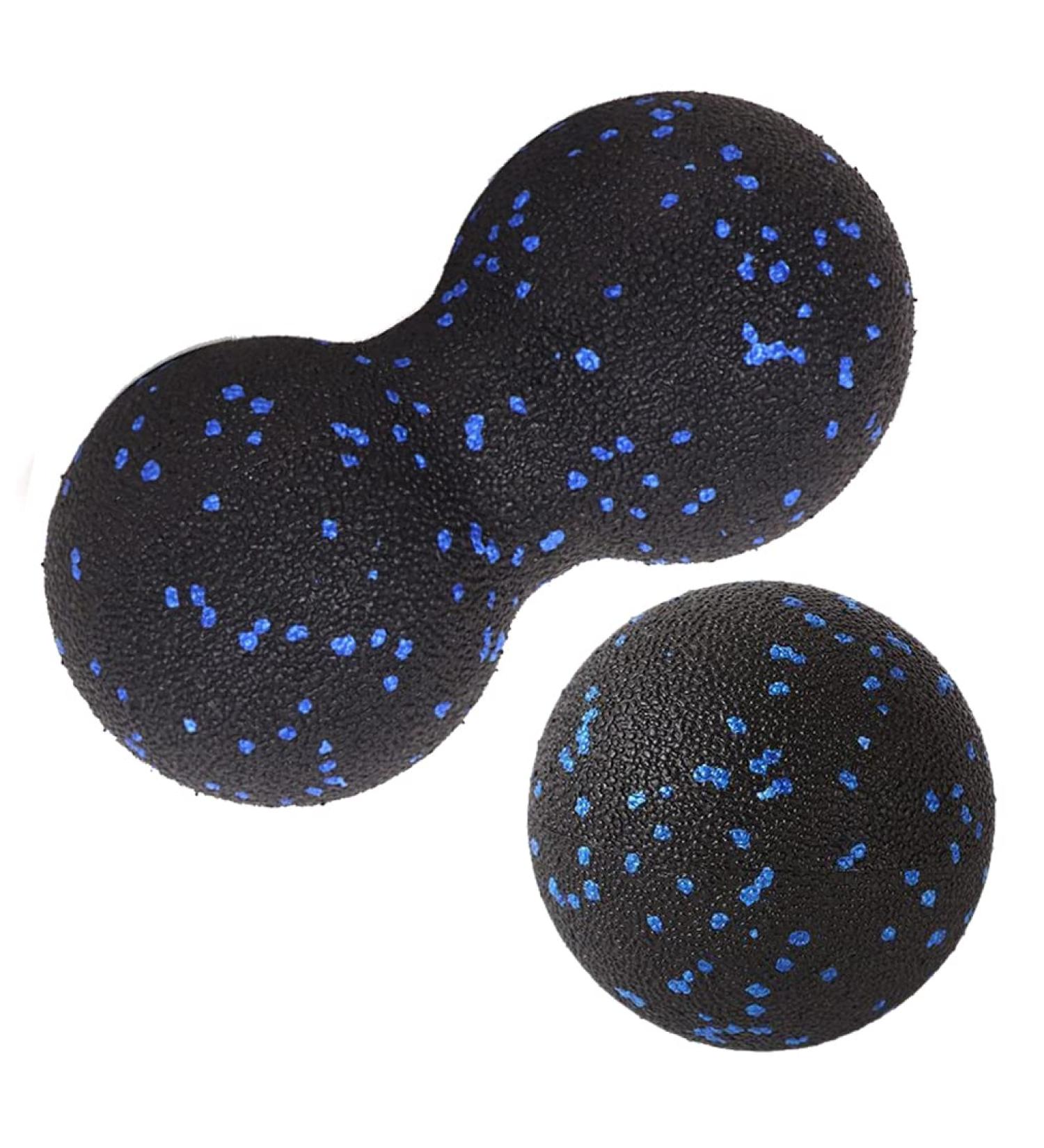 2 Set Self Massage Ball - DuoBall & Peanut Massage Fascia Ball Set for Muscle Relief Spine Care & Plantar Fasciitis Relief | International Shipping Available - Buy Online on GoSupps.com