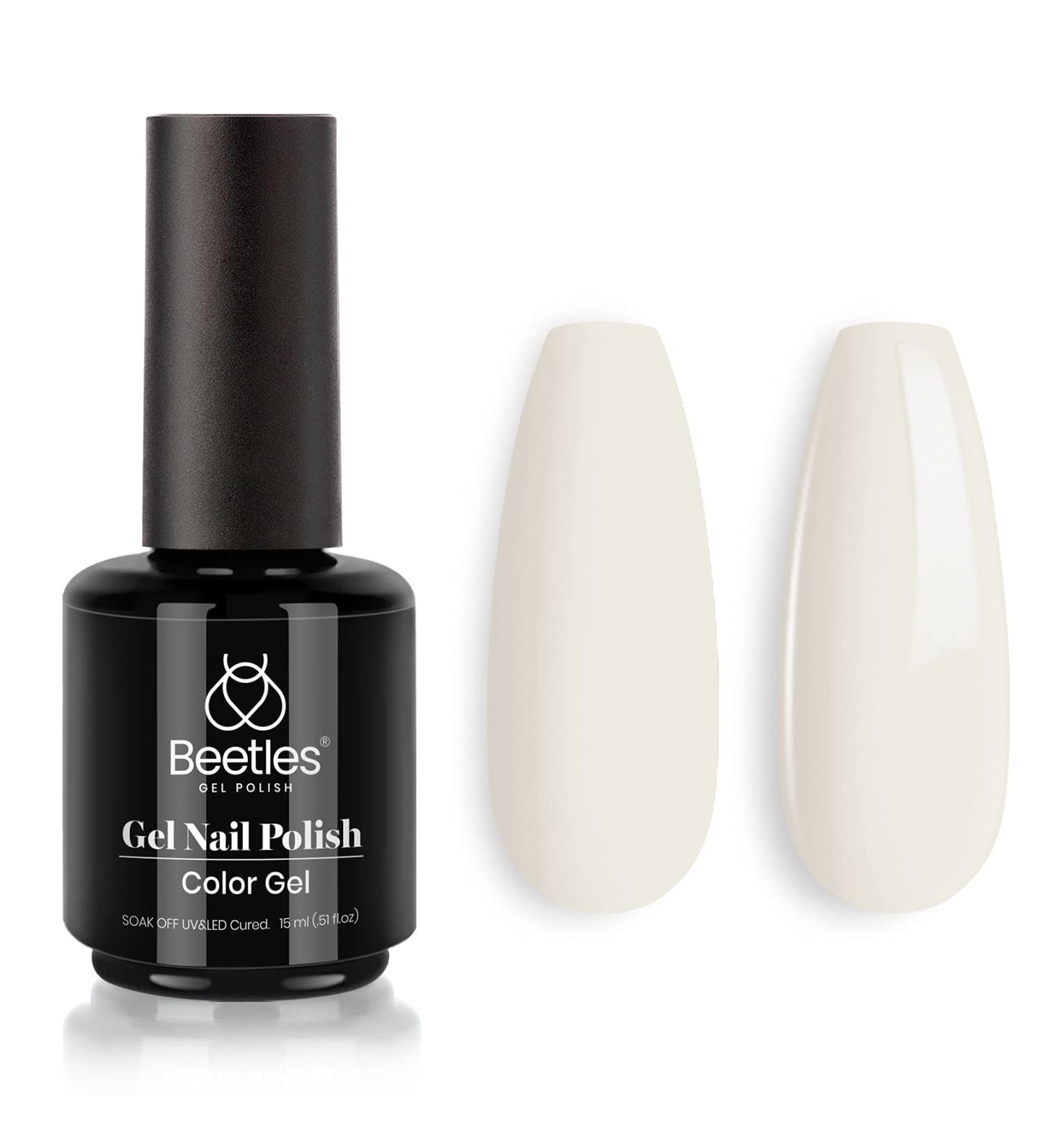 Beetles 15ml French White Pina Colada Gel Polish - Neutral Soak Off LED Nail Lamp Gel for All Seasons - Buy Online on GoSupps.com