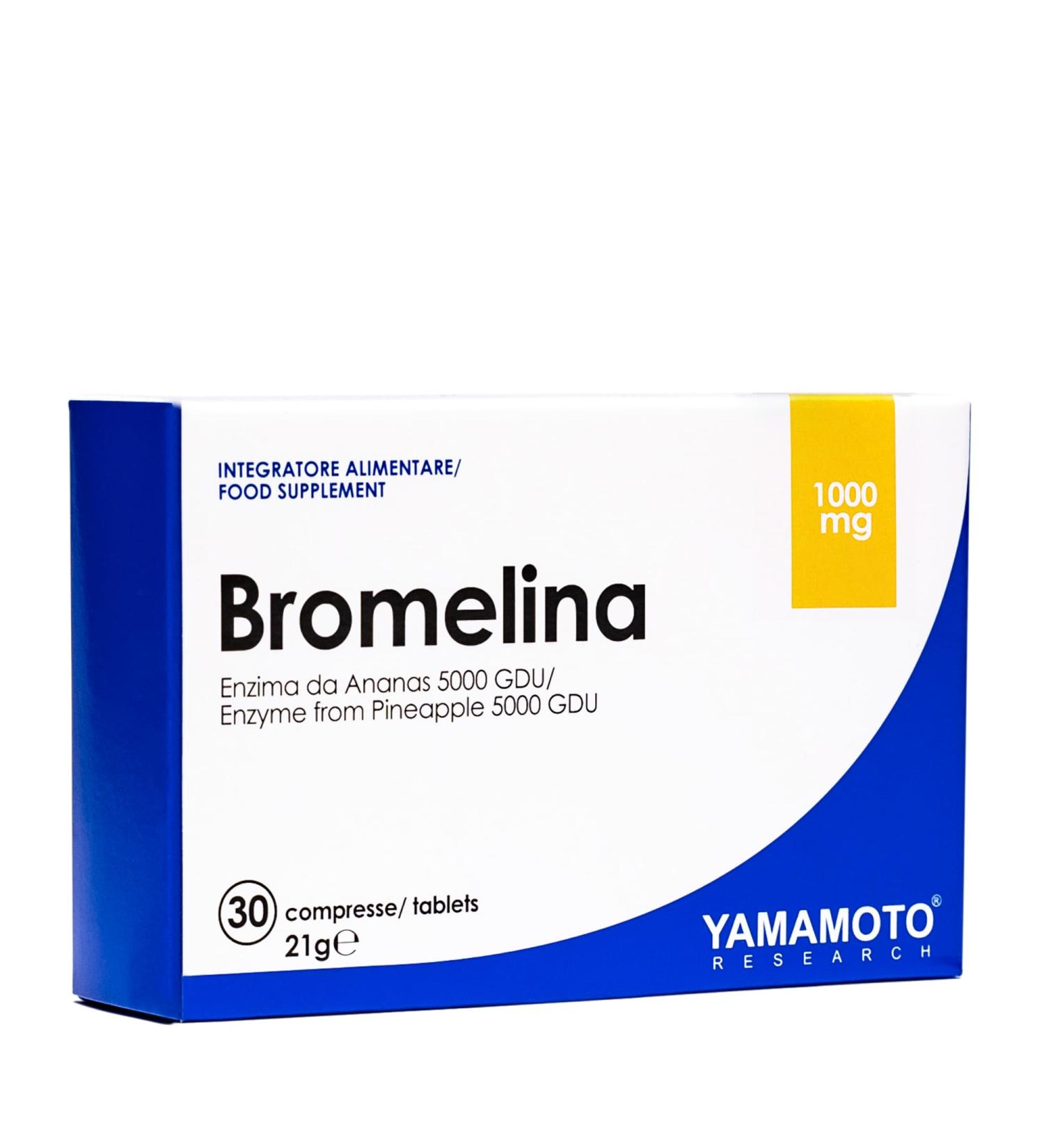 YAMAMOTO RESEARCH Brom line 30 Comprim s Suppl ment avec 2000mg de Brom line avec Action Digestive et Drainante Sans Lactose et Gluten - Buy Online on GoSupps.com