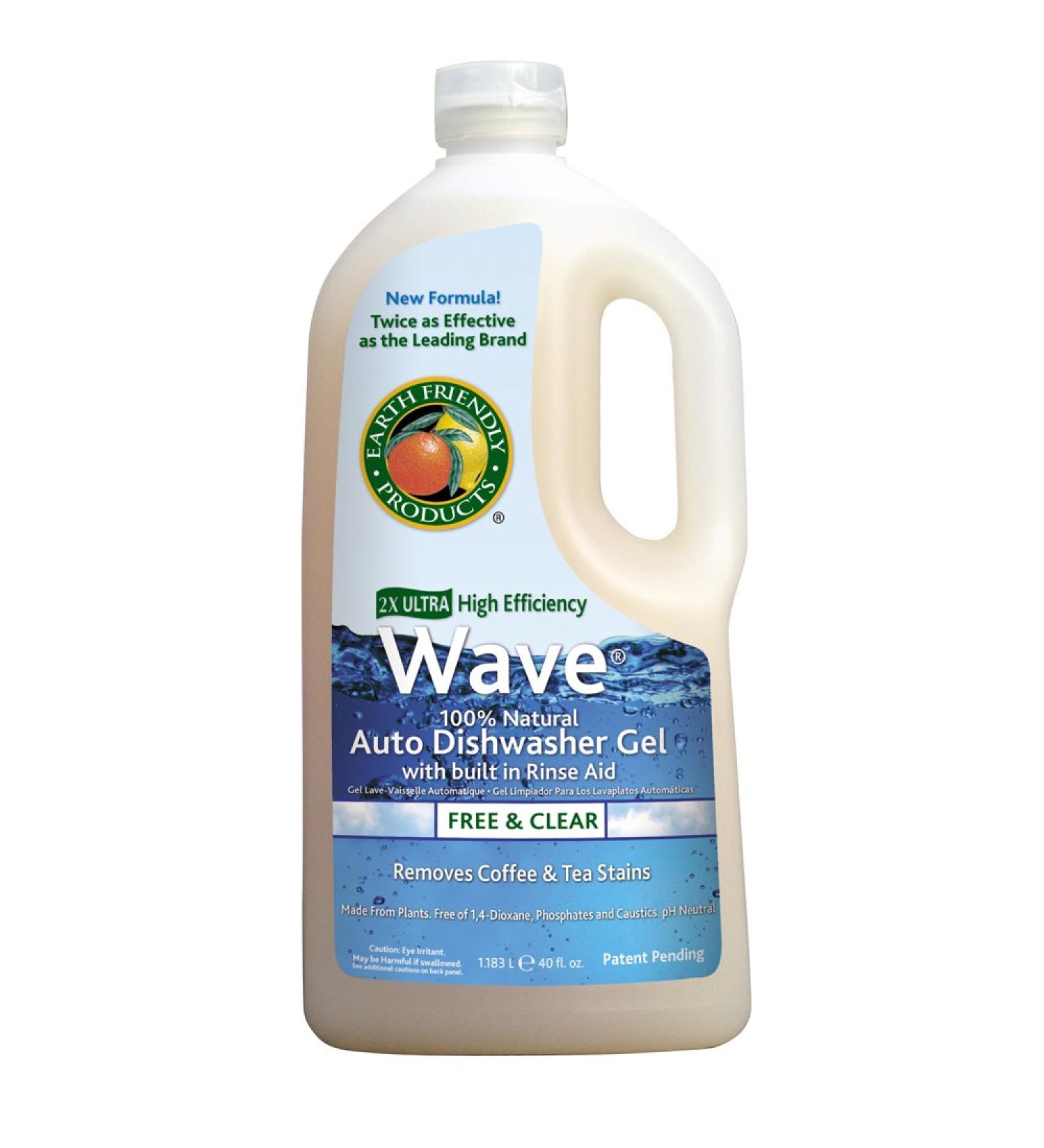 Earth Friendly Products Proline PL9754/08 Wave Gel Free and Clear Detergent with Rinse Aid 40oz Handle Bottles For Automatic Dishwashing Machinery (Case of 8)