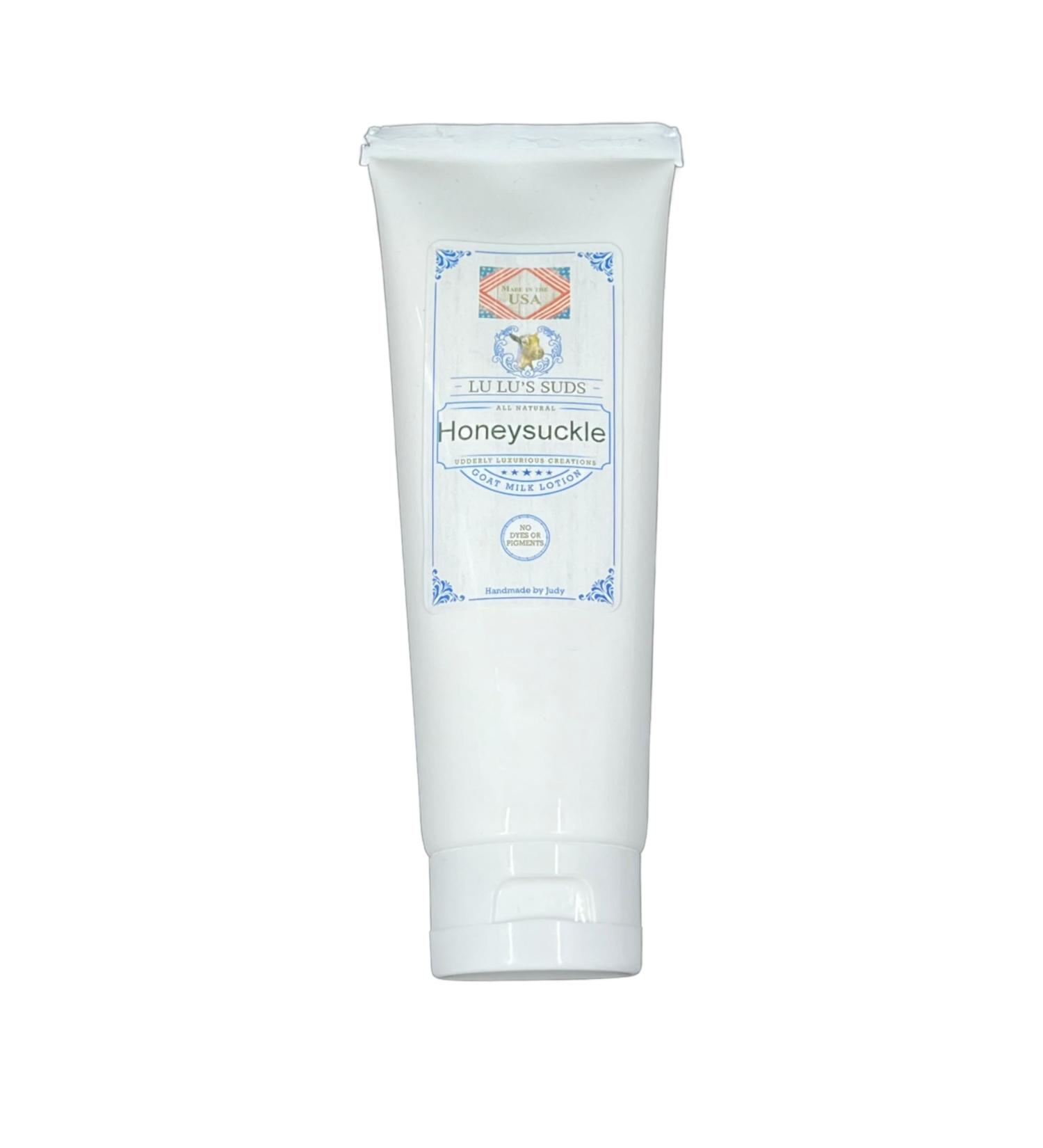 Lu Lu's Suds Handmade All Natural Goat Milk Moisturizing Body Lotion (8oz Honeysuckle) - Buy Online on GoSupps.com