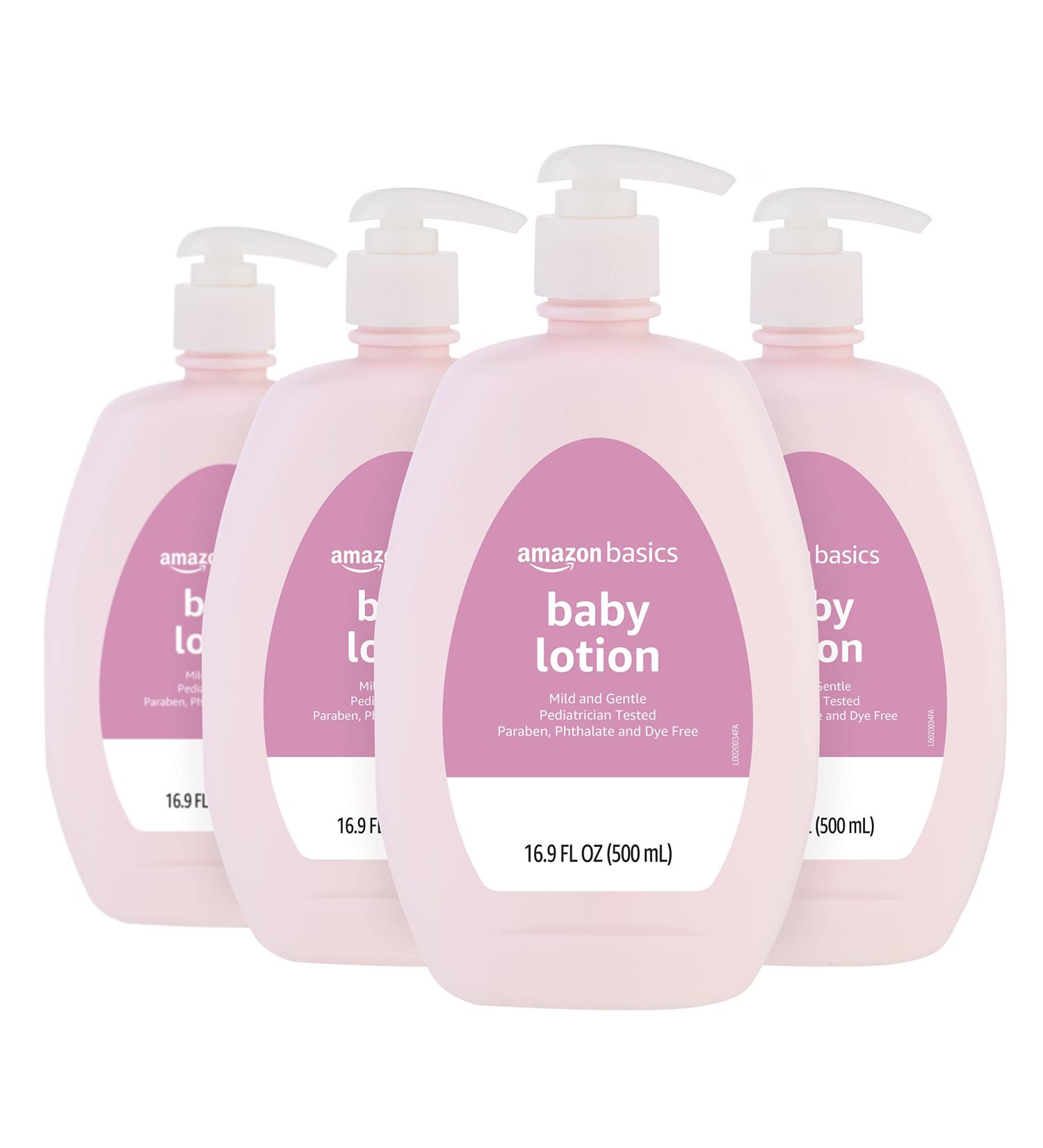 Amazon Basics Baby Lotion 16.9oz 4-Pack - Mild & Gentle Formula (Formerly Solimo) - Buy Online on GoSupps.com