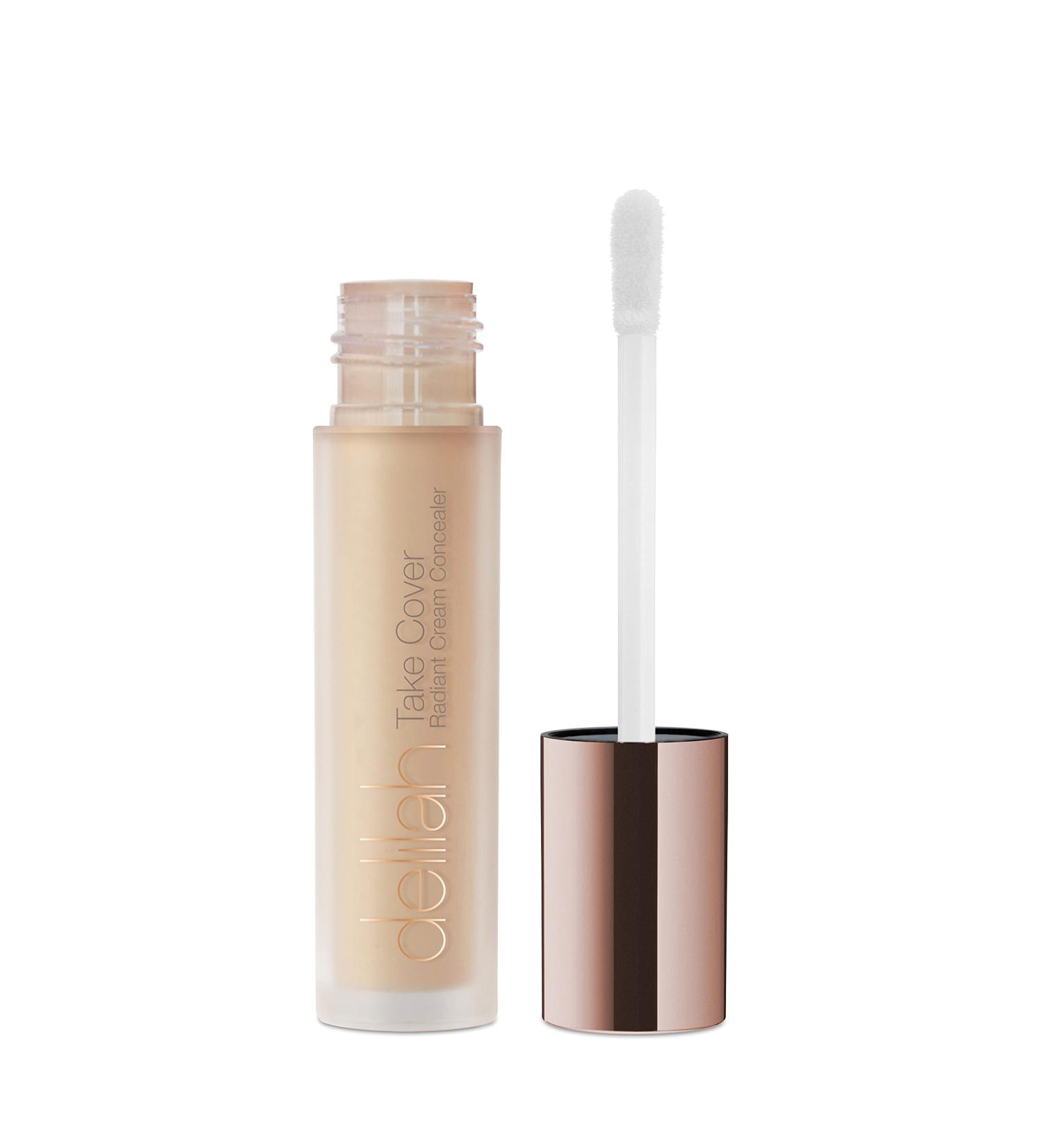 Delilah Take Cover Radiant Cream Concealer - Full Buildable Coverage for Bright, Even Complexion - Smooth, Flawless Finish - Vegan, Paraben Free, Dermatologically Tested - Stone 0.12 Oz - Buy Online on GoSupps.com