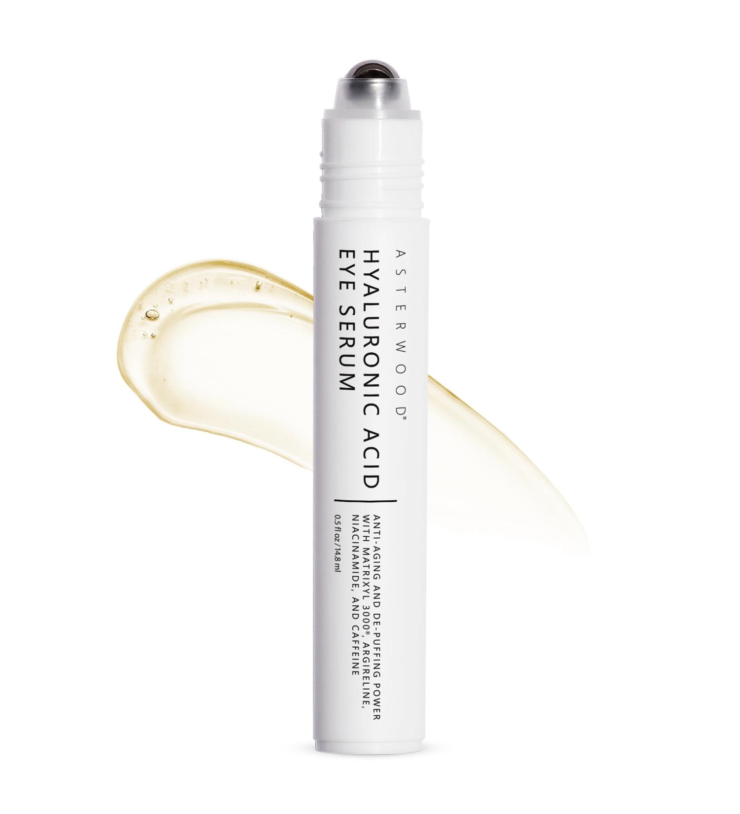 Asterwood Hyaluronic Acid Eye Serum - Reduces Undereye Bags Wrinkles Dark Circles Fine Lines & Crow's Feet - with Matrixyl 3000 Niacinamide & Caffeine - Treatment for Women & Men - 0.5 Fl Oz 0.5 Fl Oz (Pack of 1) - Buy Online on GoSupps.com