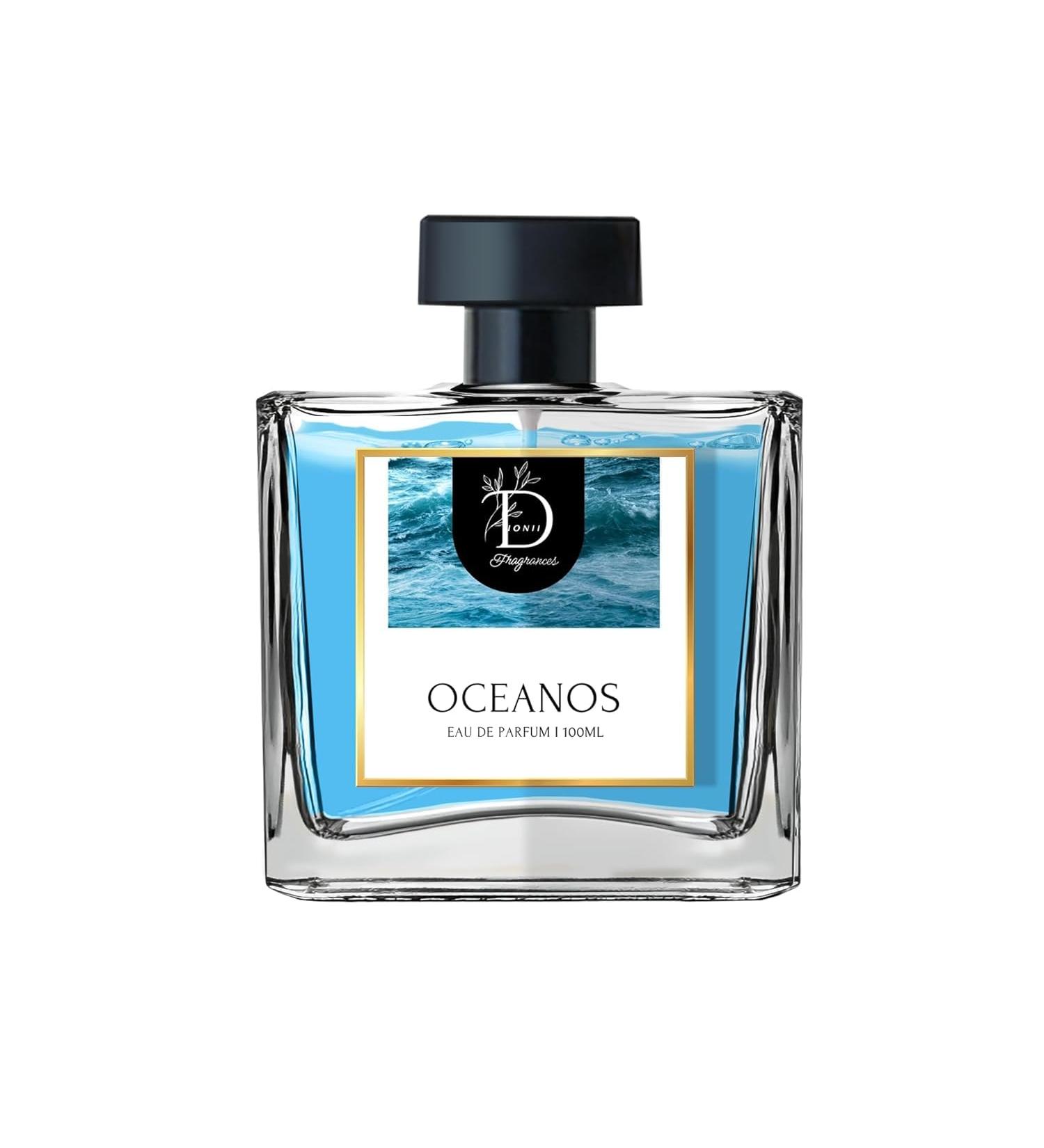 Dionii OCEANOS Mens Eau De Parfum Perfume | Long Lasting Aquatic Fragrance With Sandalwood & Lime 100 ML - Buy Online on GoSupps.com