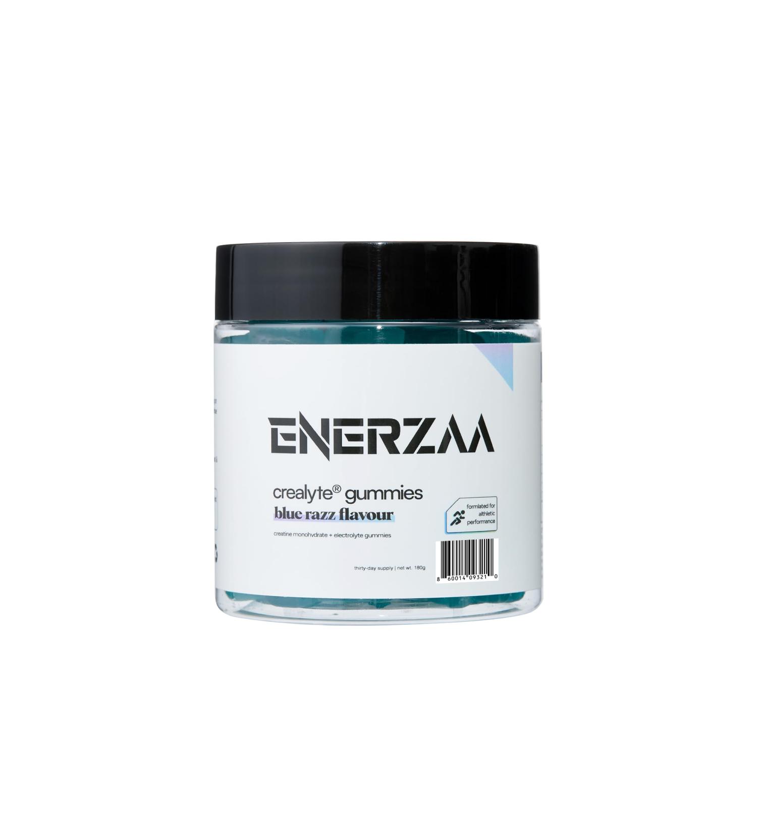 ENERZAA Daily Creatine Complex Gummies 4.5g Active Blend with Essential Electrolytes 2 Gummies per Day | 60 Count Jar | Supports Daily Vitality & Hydration (Blue Razz Flavor) - Buy Online on GoSupps.com