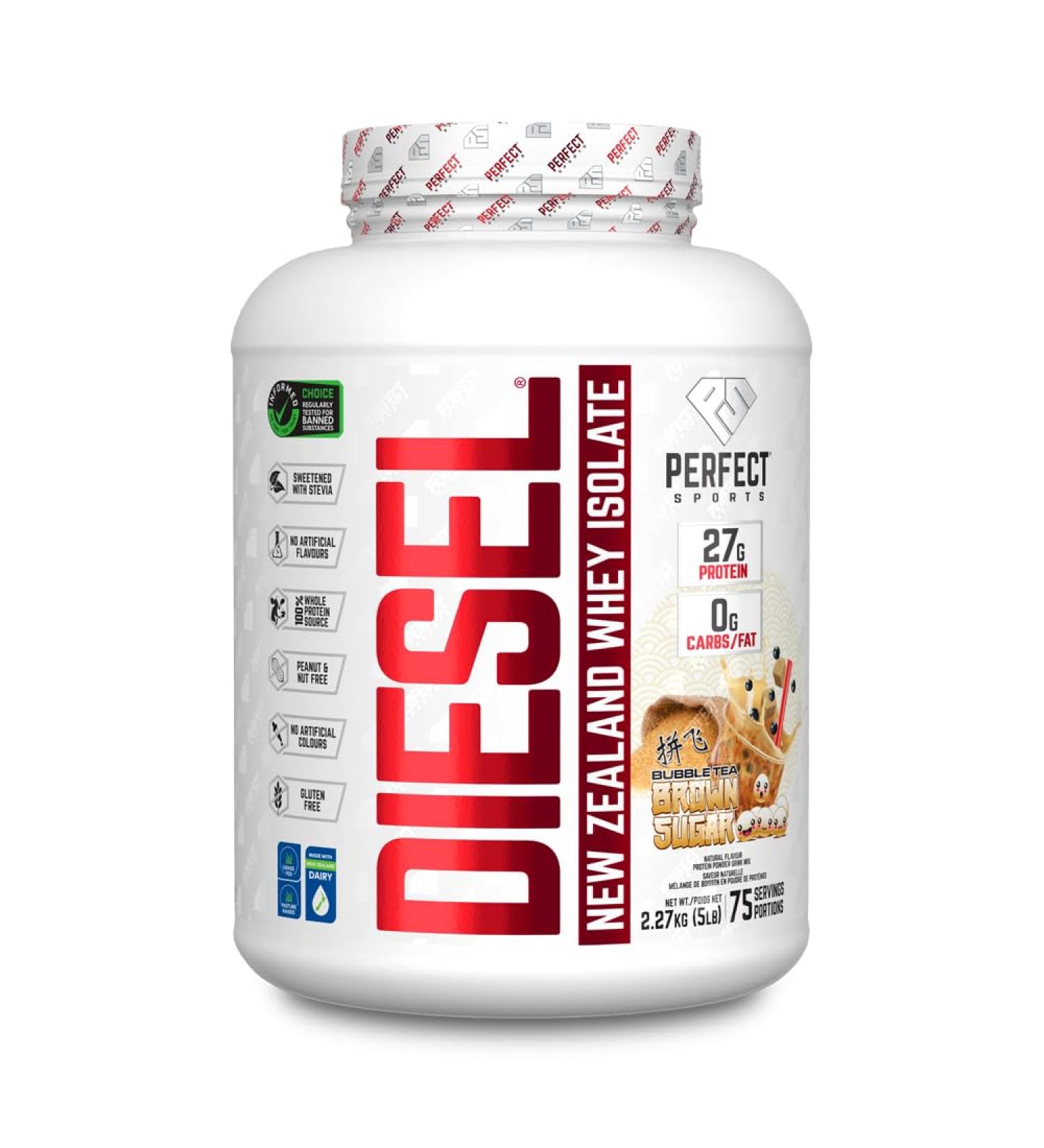 DIESEL - New Zealand Whey Protein Isolate 5lb Brown Sugar - Buy Online on GoSupps.com