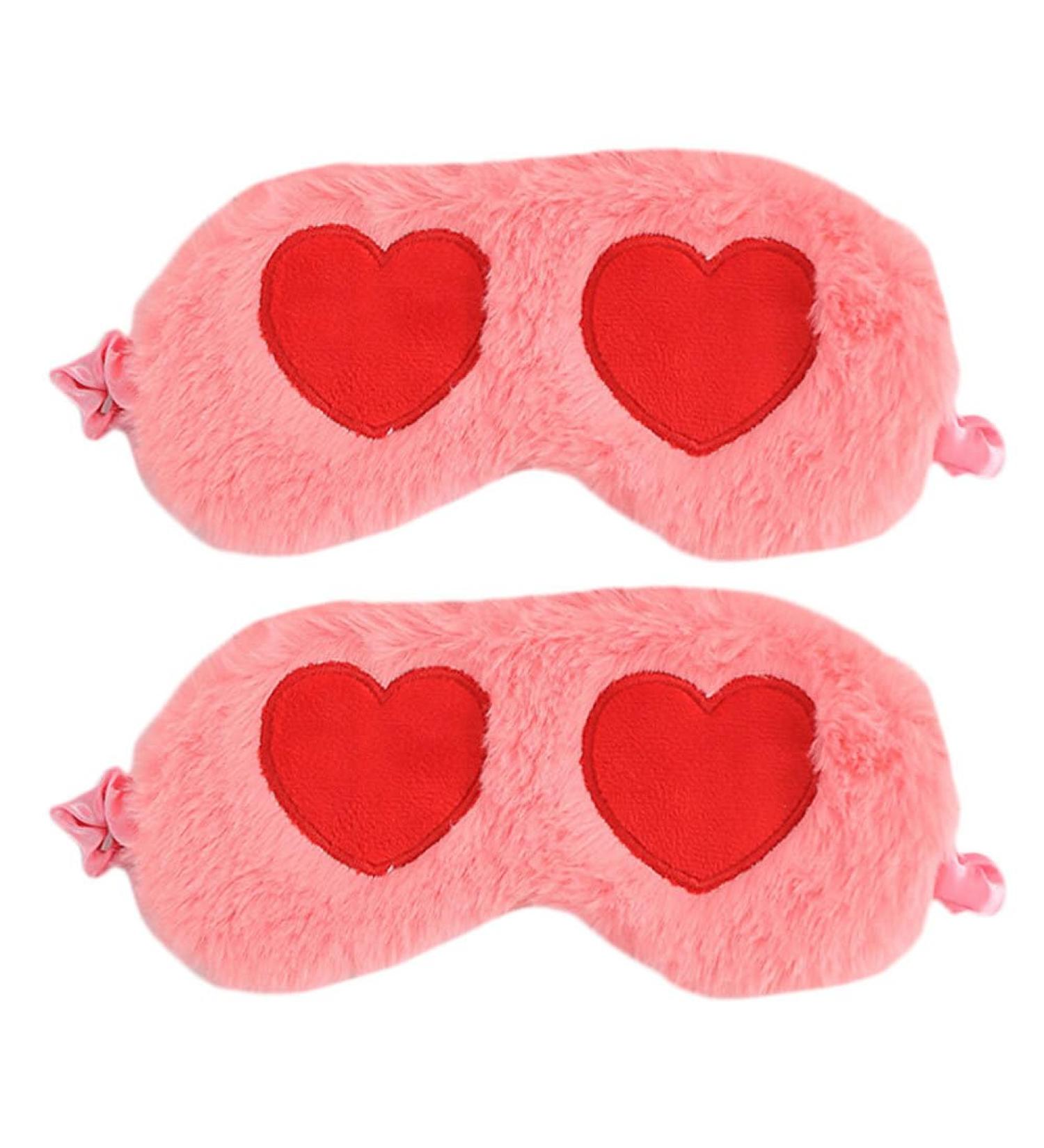 Night Eyeshade 2pcs - Cute Sleep Mask & Heart-Shaped Ice Bag for Comfortable Sleep | Funny Eye Masks for Girls - Buy Online on GoSupps.com