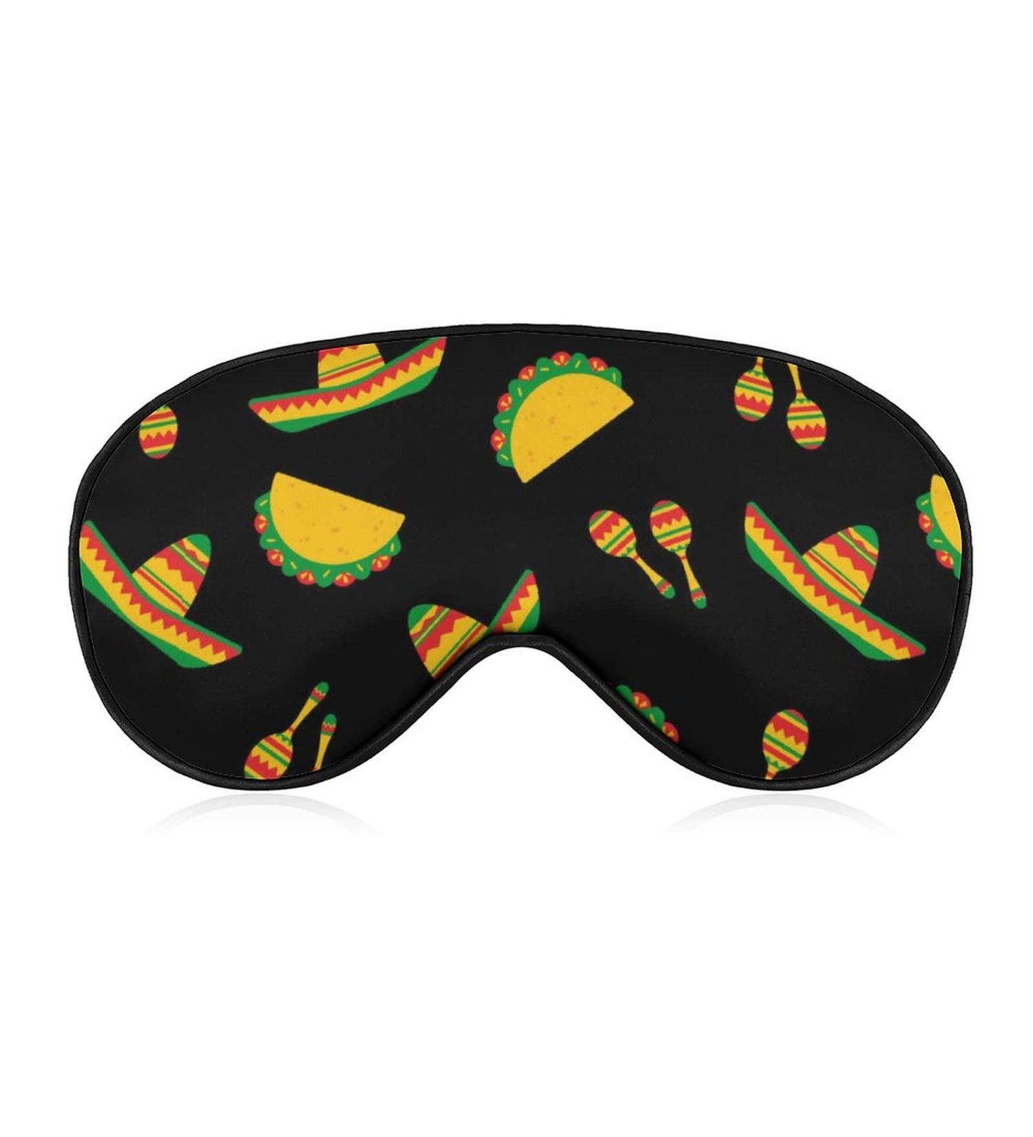 Taco National Day Sleep Mask - Adjustable Eye Cover for Sleeping and Travel - Blocks Light for Men and Women - Buy Online on GoSupps.com