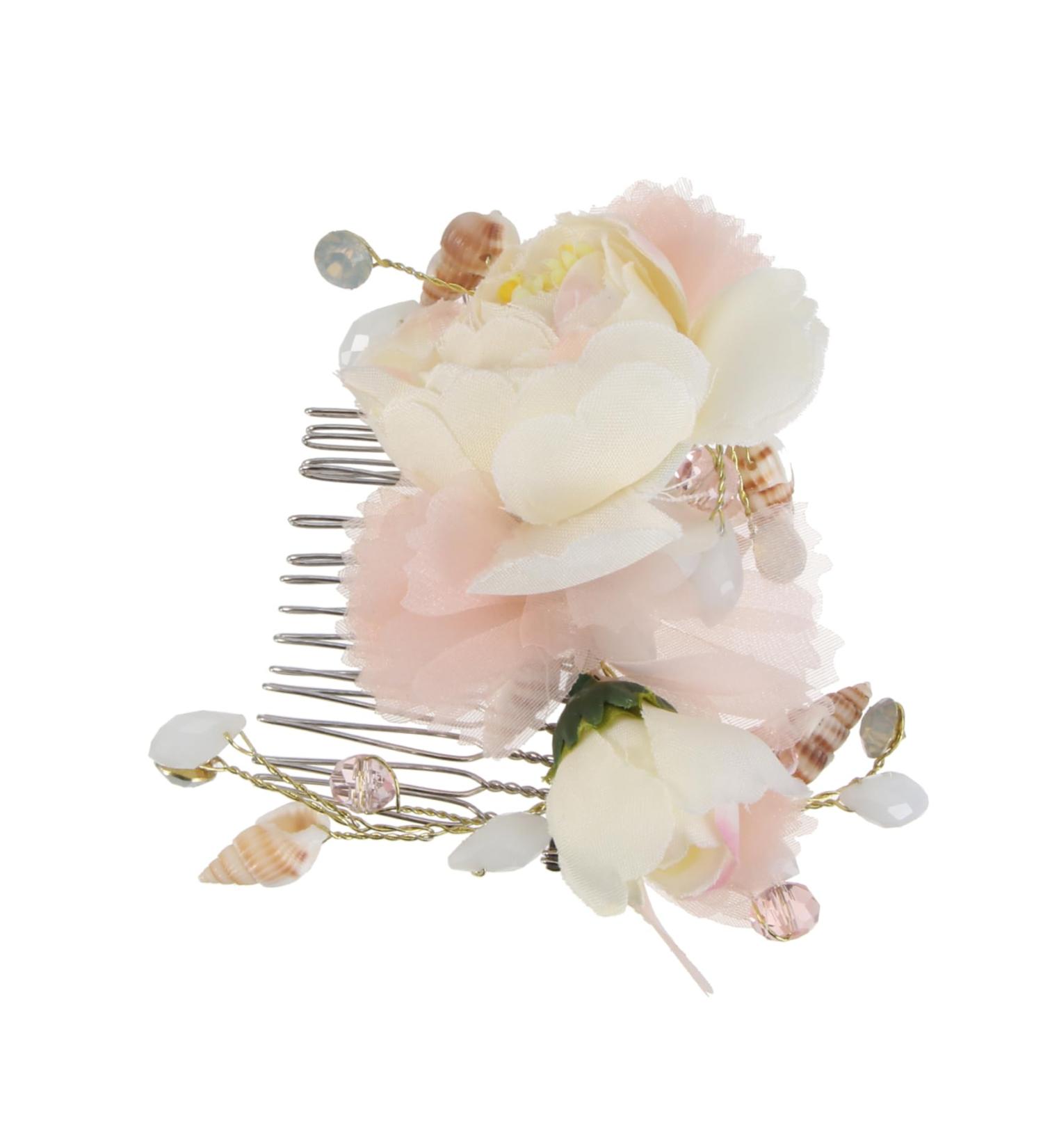 FRCOLOR Engagement Party Headband Side Hair Comb Bridal Floral Hair Comb Wedding Bridal Comb Rose Hair Comb Bridal Pearl Hair Comb Happy New Year Headband Wedding Tiara Miss Shell Decorate medium Pink - Buy Online on GoSupps.com