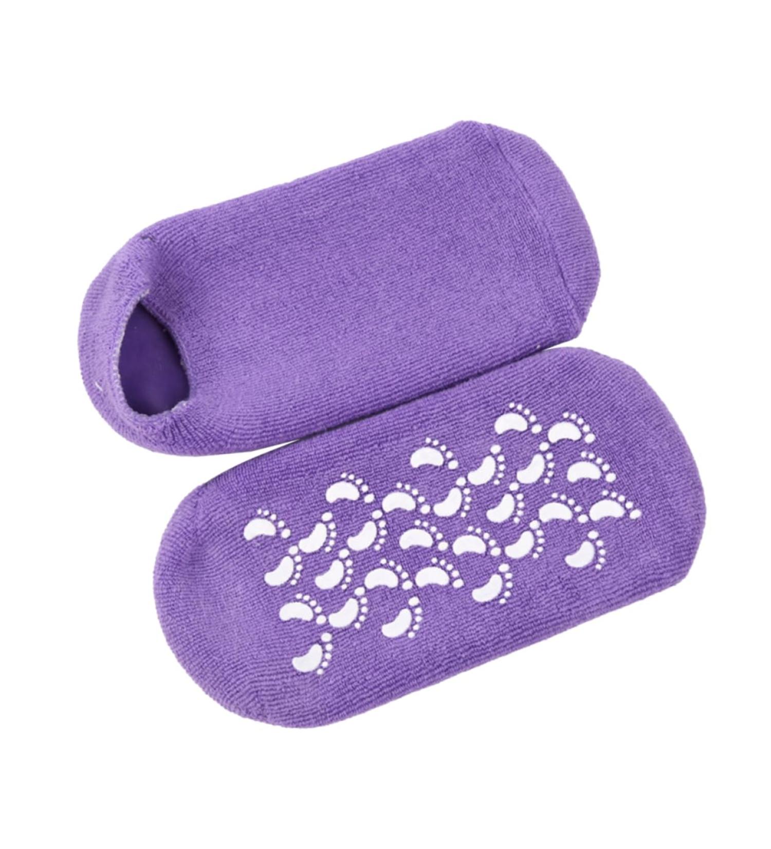 FRCOLOR 1 Pair of Spa Socks for Women Silicone Gel Moisturising Socks Socks Shoes Moisturising Women's Socks Moisturising Short Socks Foot Cotton Socks Purple - Buy Online on GoSupps.com