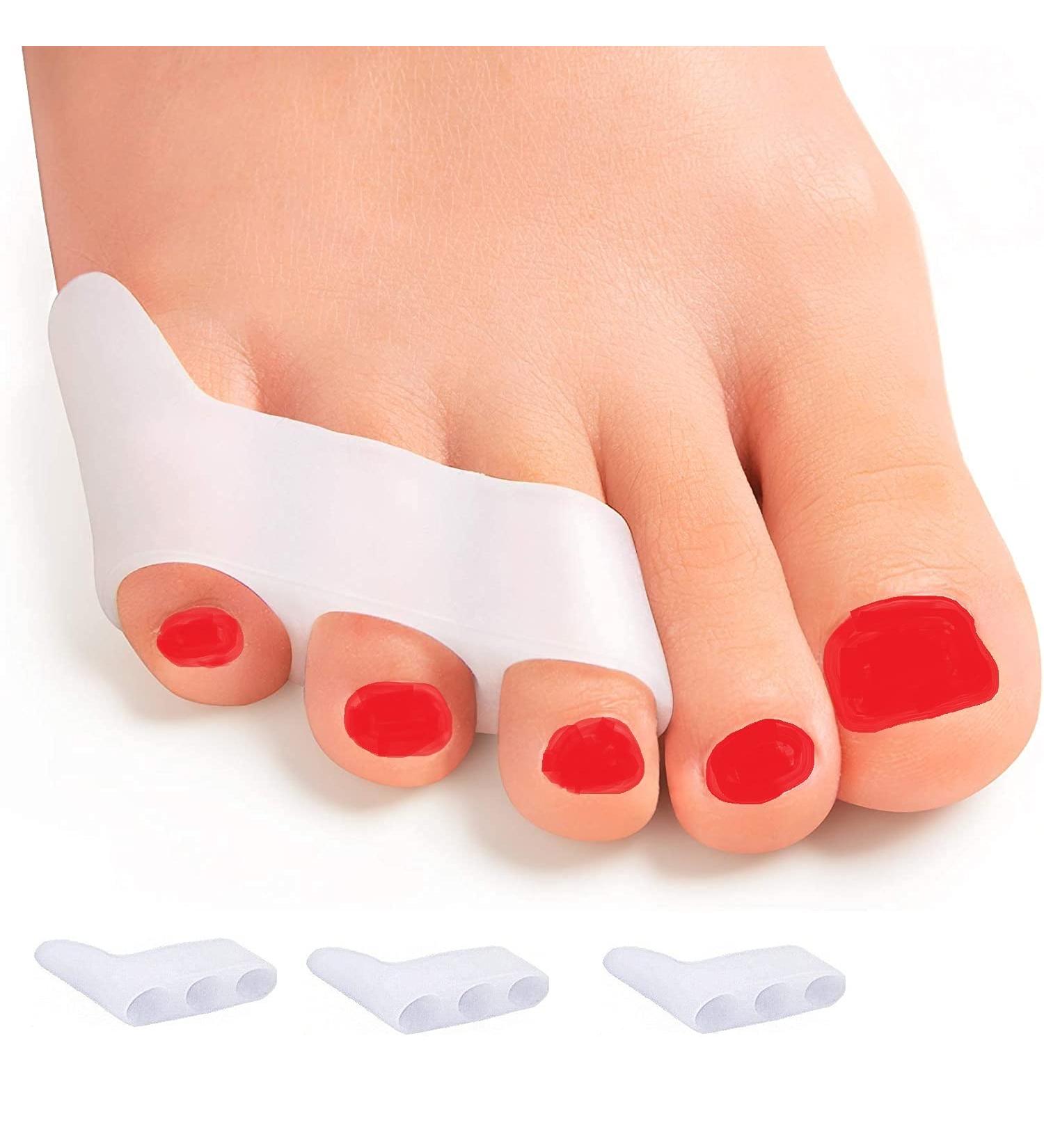 Buy Toe Spreader Silicone with Ball Protection | Hallux Valgus Correction Gel | Toe Separator & Stretcher 4x - International Shipping Available - Buy Online on GoSupps.com