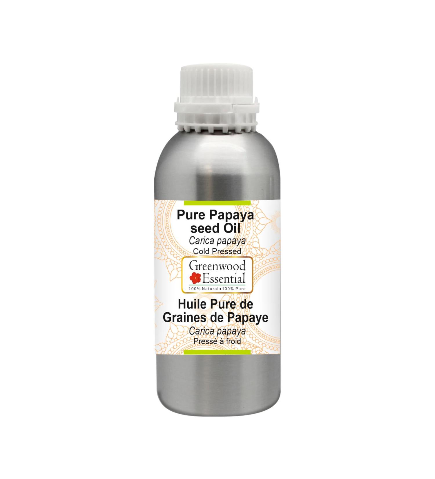 Greenwood Essential Pure Papaya Seed Oil - 630ml Therapeutic Cold Pressed Carica Papaya - International Shipping Available - Buy Online on GoSupps.com