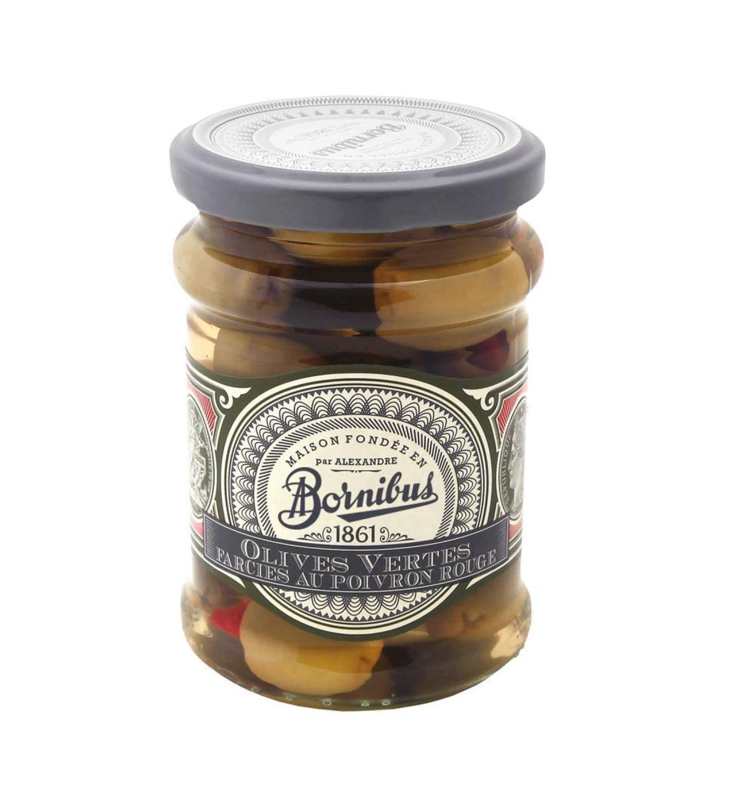 BORNIBUS - Green olives stuffed with red pepper