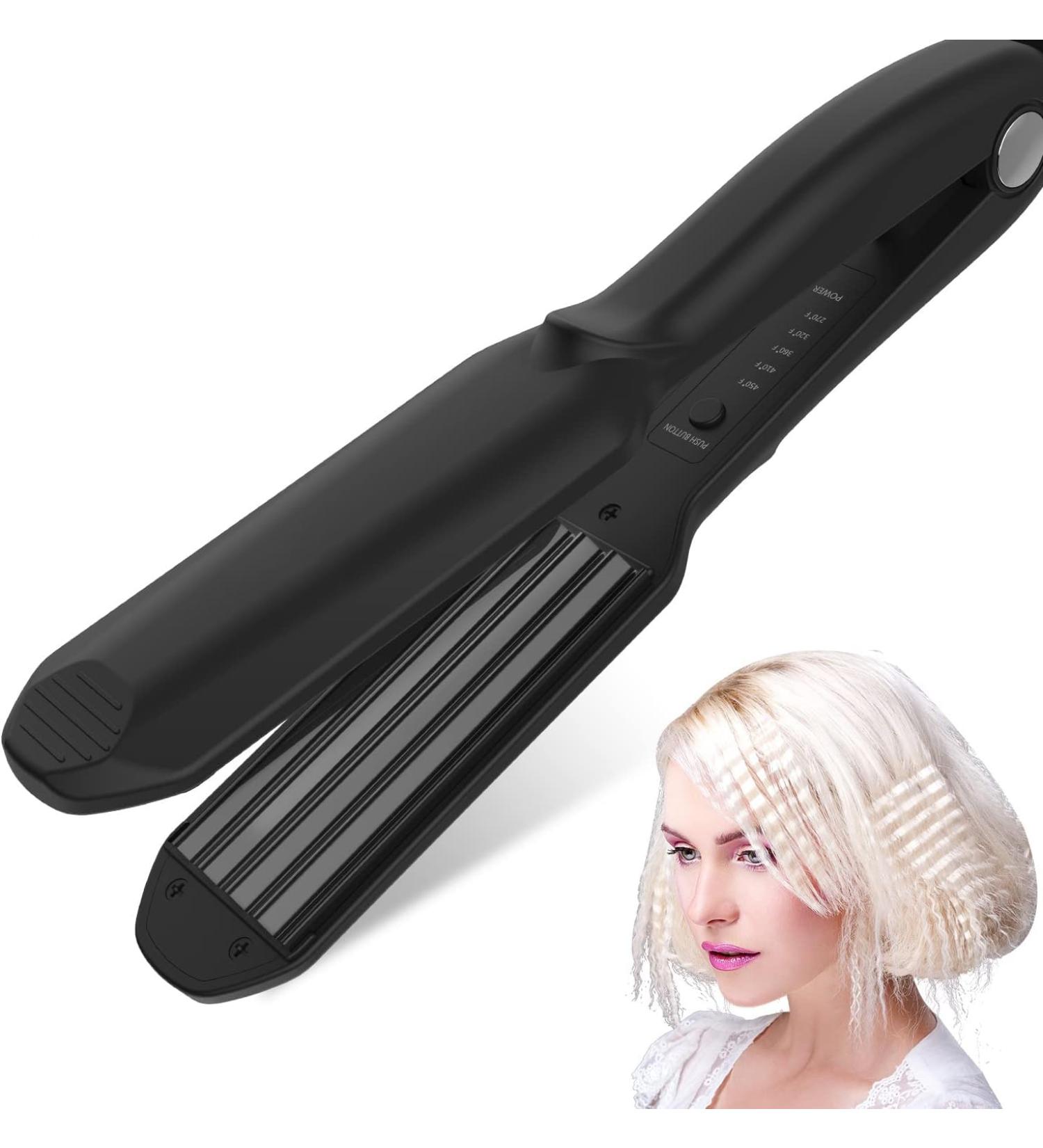 Crimping Iron Hair Crimper | Volumizing Hair Waver with Titanium Ceramic Plates - Styling Tools for Women & Girls | International Shipping Available - Buy Online on GoSupps.com