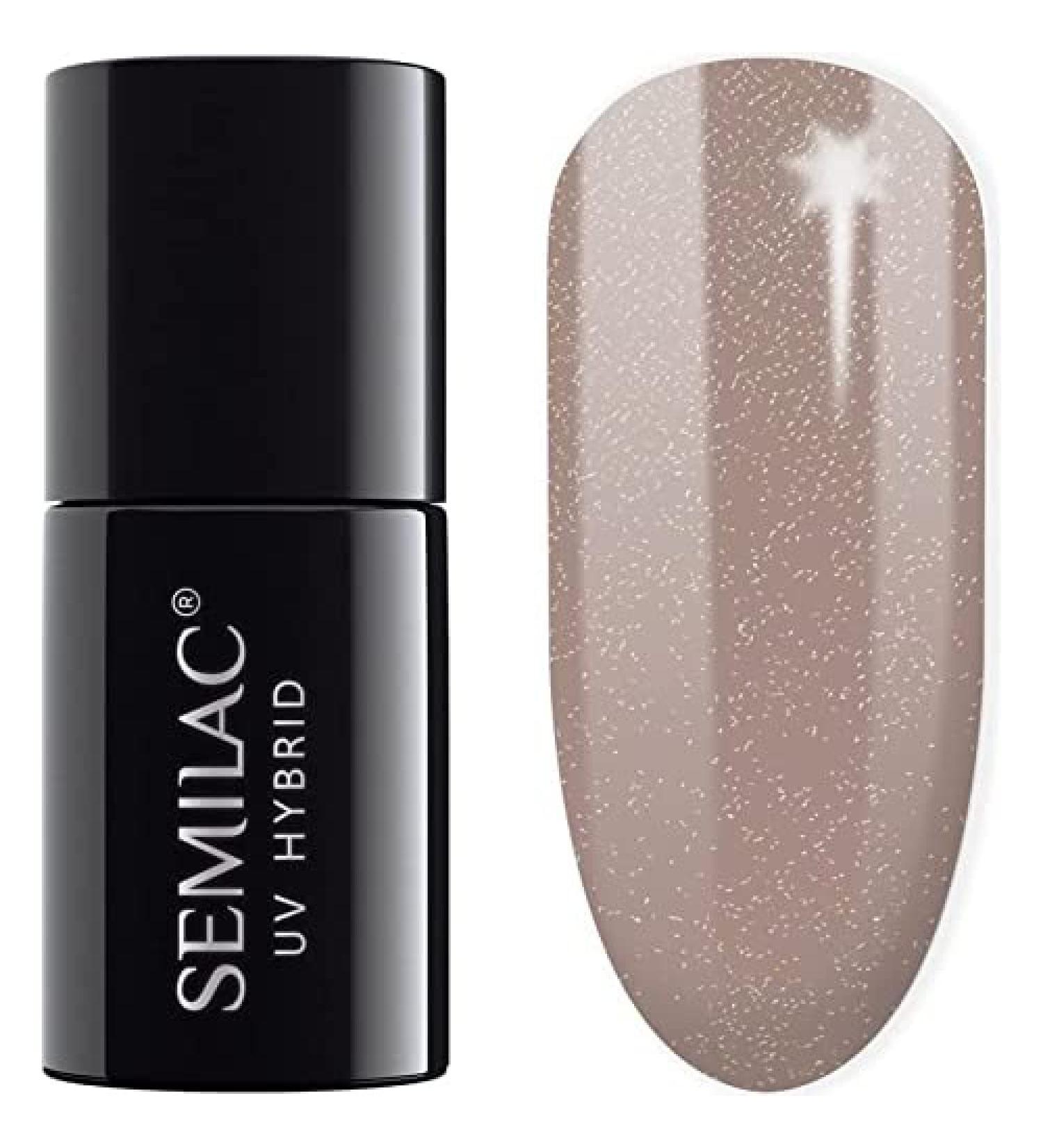 SEMILAC 327 Warm Cinnamon Shimmer Nail UV Gel Polish | Long Lasting and Easy to Apply | Soak off UV/Led | Perfect for Home and Professional Manicure and Pedicure 7 ml
