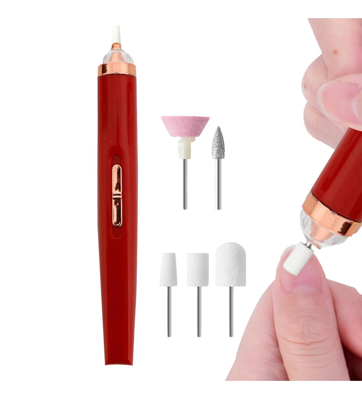 Electric Nail File 2 Adjustable Speeds Portable Nail Drill | Professional Electric Manicure Drill Nail Filer for Gel Nail Acrylic Nail Glazing Nail Red - Buy Online on GoSupps.com