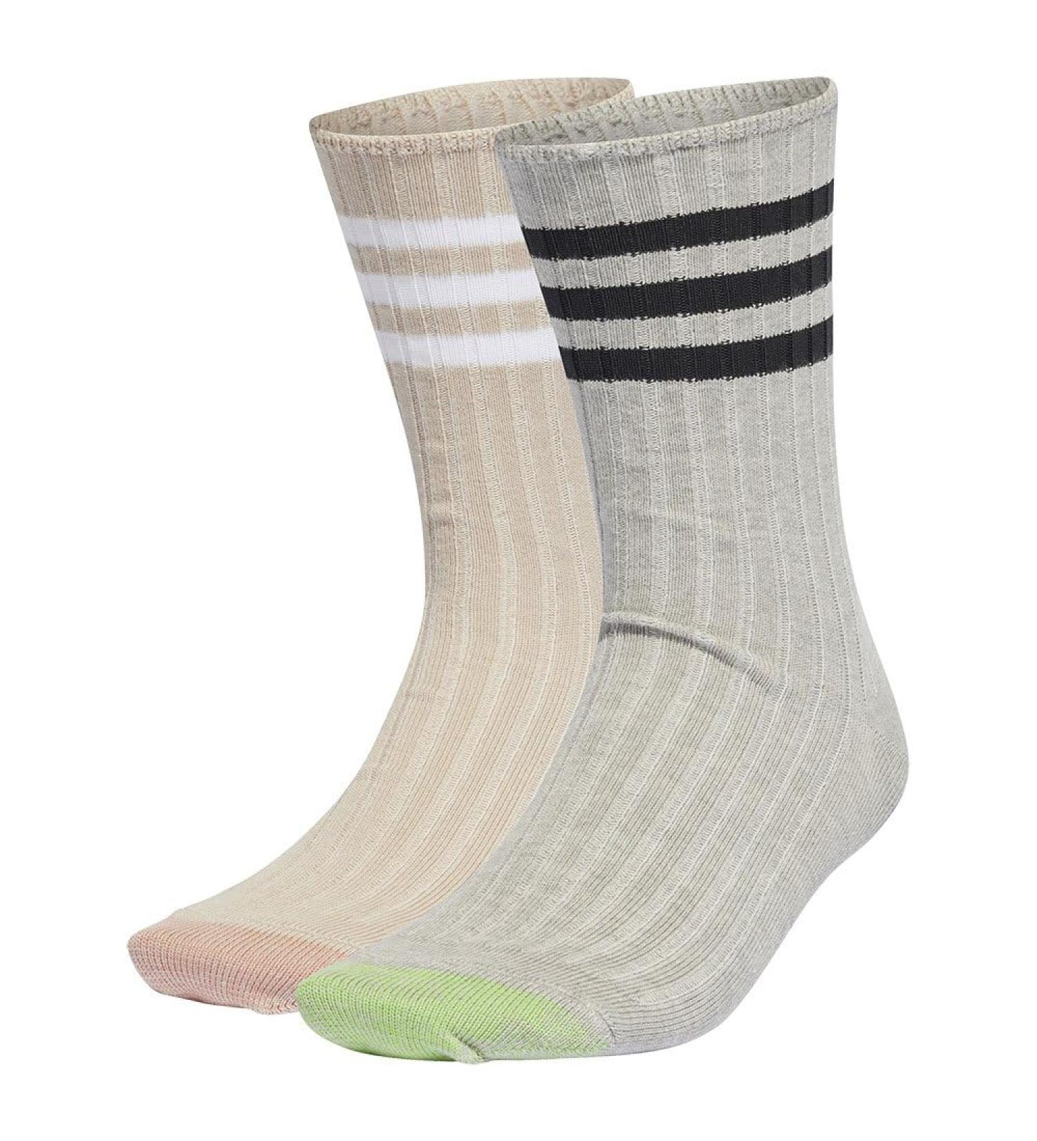 adidas Unisex Comfort Socks 2 Pairs socks (2 pairs) 40-42 medium grey heather/wonder beige/black/white