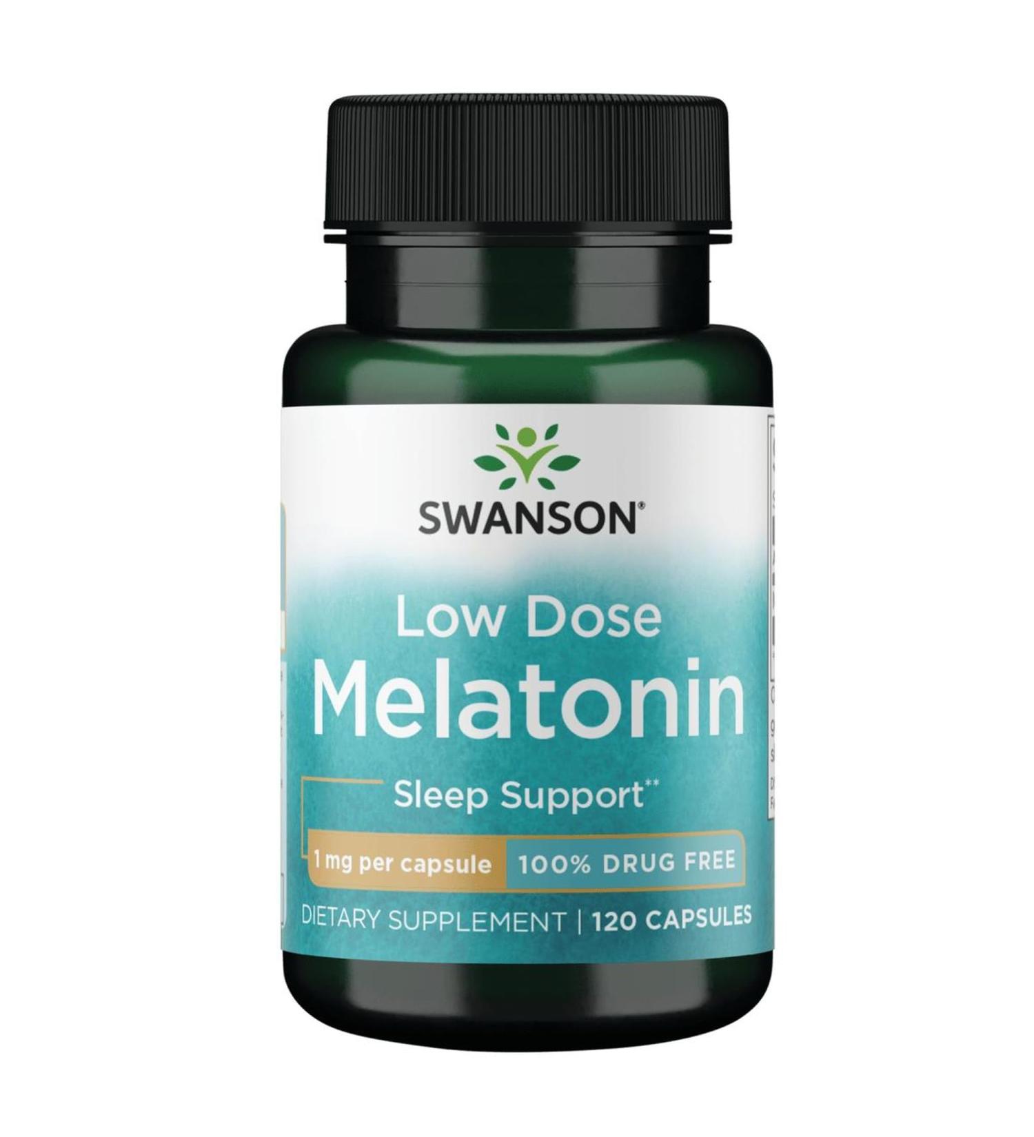 Swanson Melatonin - Herbal Supplement - Sleep and Relaxation - 120 Capsules, 1mg Each - Buy Online on GoSupps.com