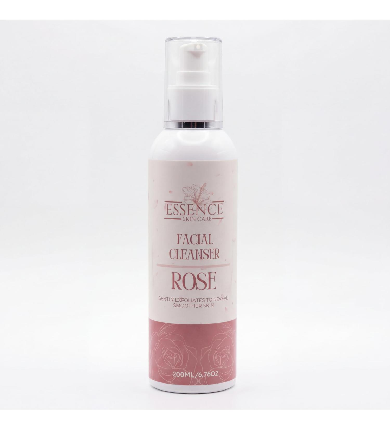 Essence Skin Care Rose Facial Cleanser Gentle Daily Wash Hydrating Soothing For Normal Dry Combination and Sensitive Skin With Rose Water Aloe Vera Sweet Almond Oil Shea Butter - Buy Online on GoSupps.com