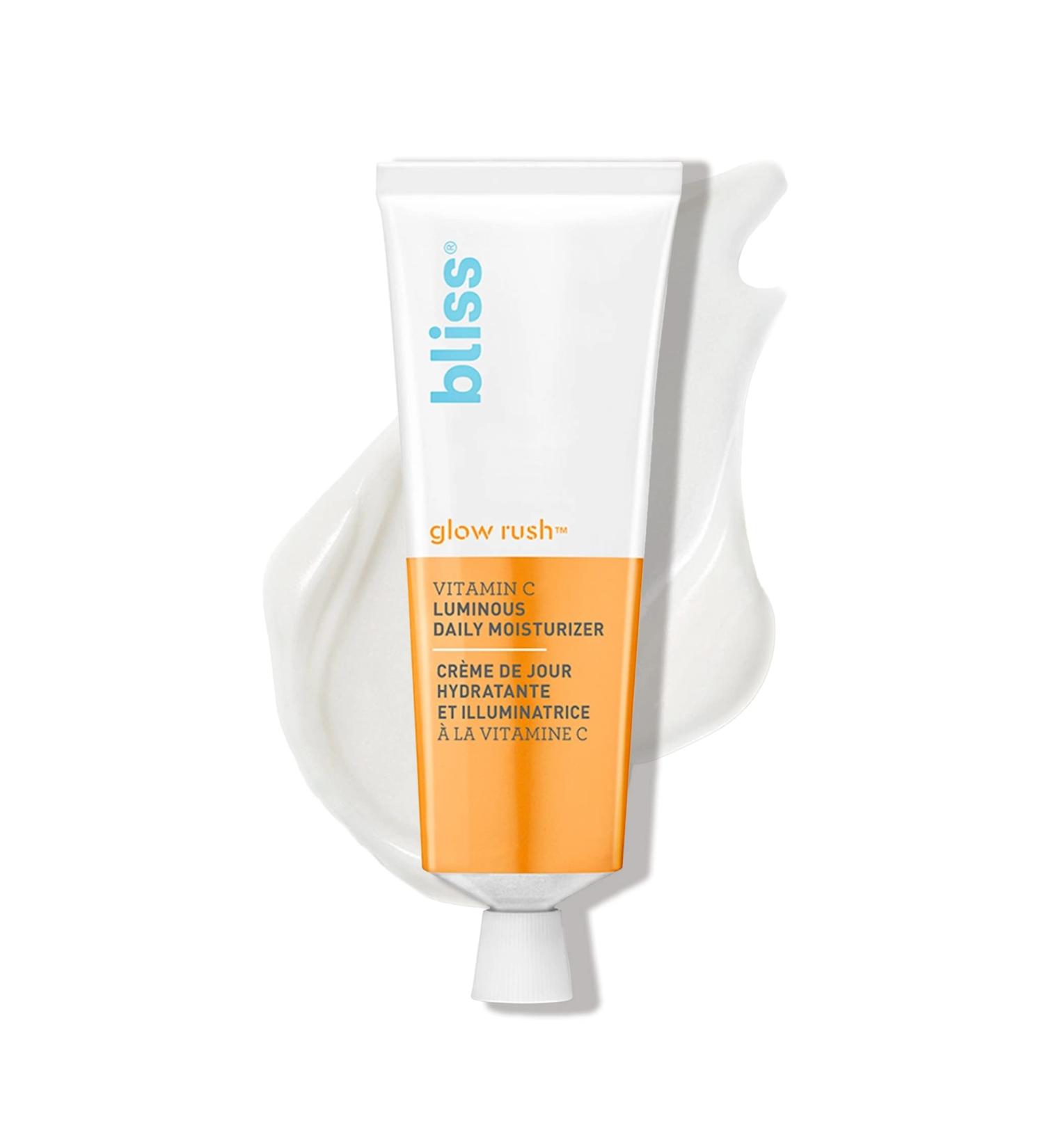 Bliss Glow Rush Vitamin C Luminous Daily Moisturizer | Brightening Hydrating & Soothing | With Ultra-Stable Vitamin C Vitamin E Squalane & Shea Butter - Buy Online on GoSupps.com