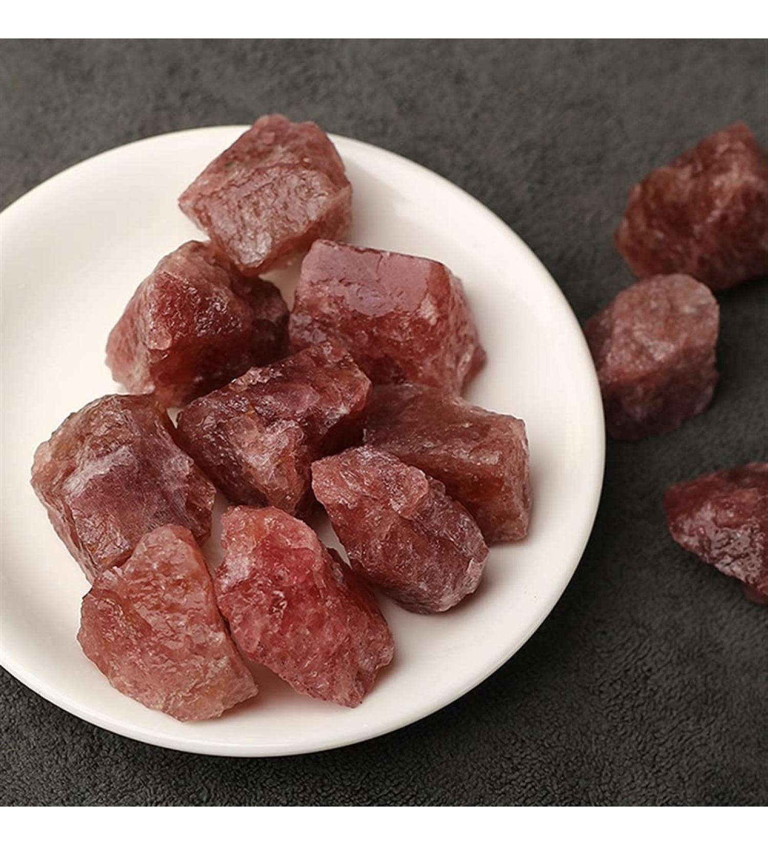 for Raw Strawberry QuartzRough Crystal Stone Specimen for Home Decor Raw Stones and Minerals (Size : 100g) - Buy Online on GoSupps.com