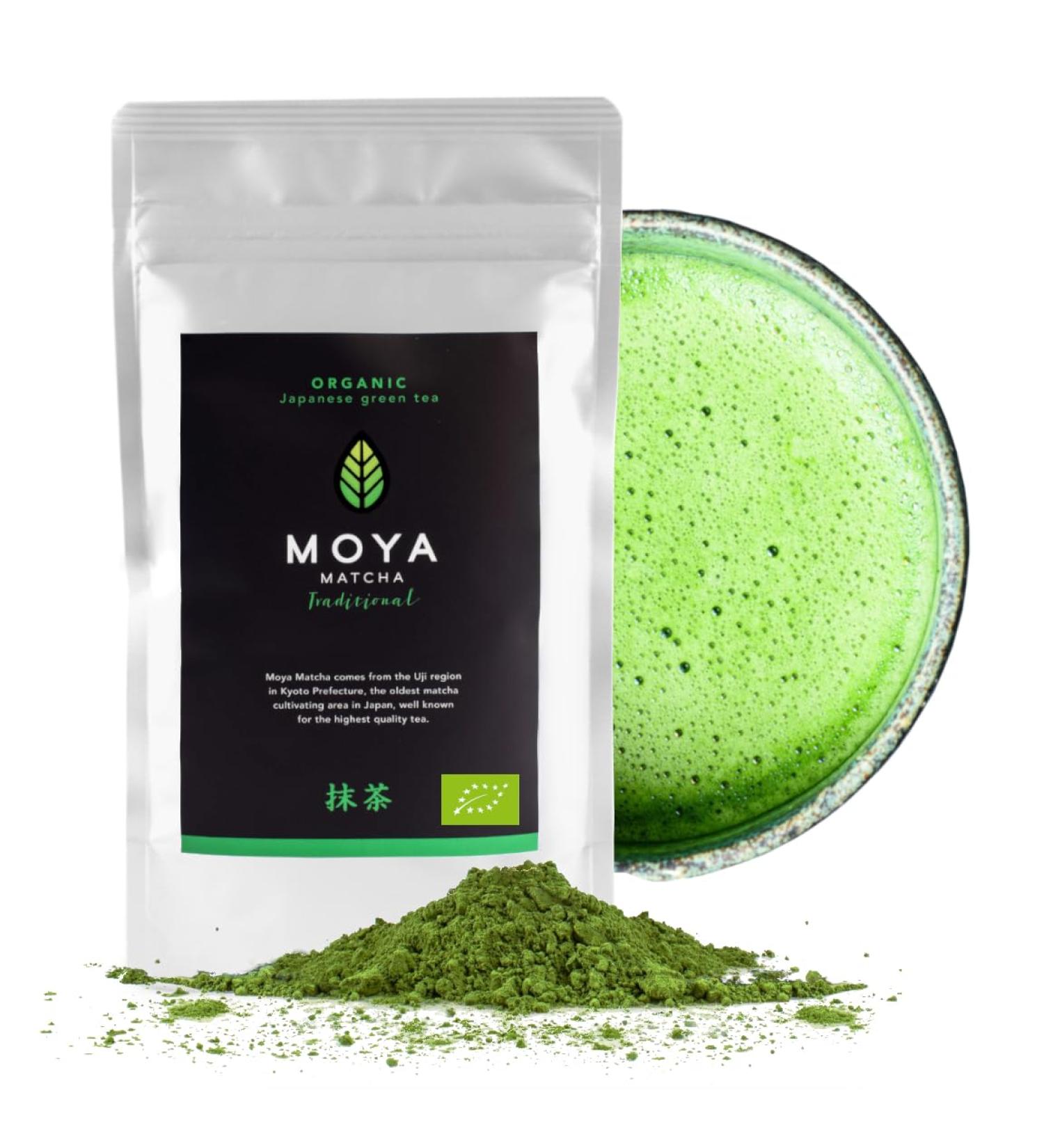 Buy Bio Moya Organic Matcha Tea Powder 100g | Traditional Uji Green Tea | Perfect for Lattes Smoothies & Ceremonies - Buy Online on GoSupps.com